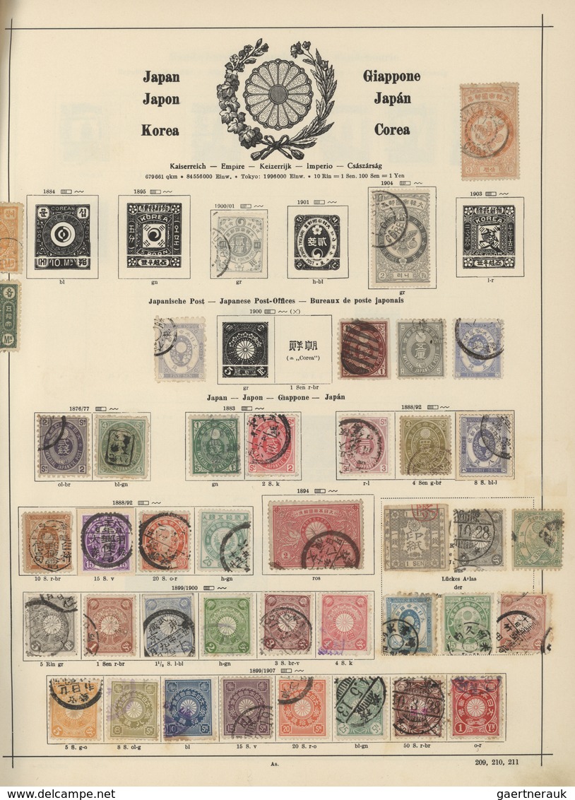 Übersee: 1860/1940 (ca.), Used And Mint Collection In An Ancient Schaubek Album, Comprising E.g. Imp - Andere & Zonder Classificatie