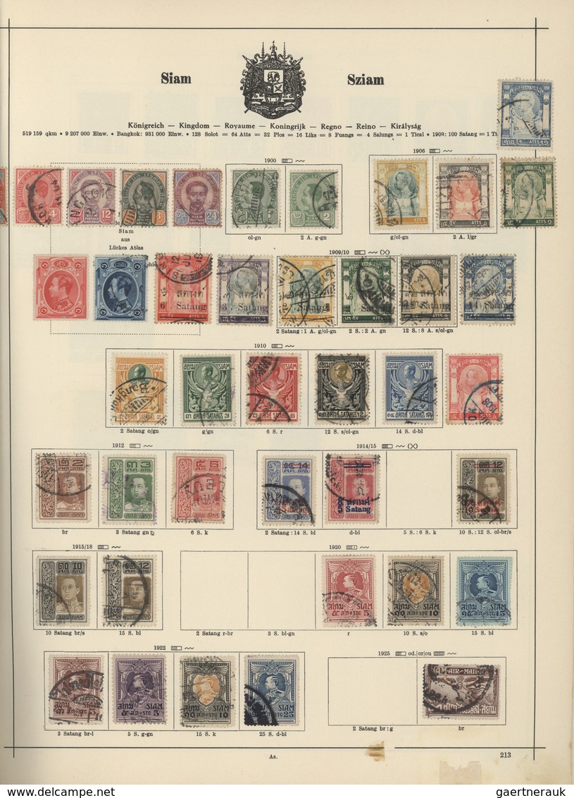 Übersee: 1860/1940 (ca.), Used And Mint Collection In An Ancient Schaubek Album, Comprising E.g. Imp - Andere & Zonder Classificatie