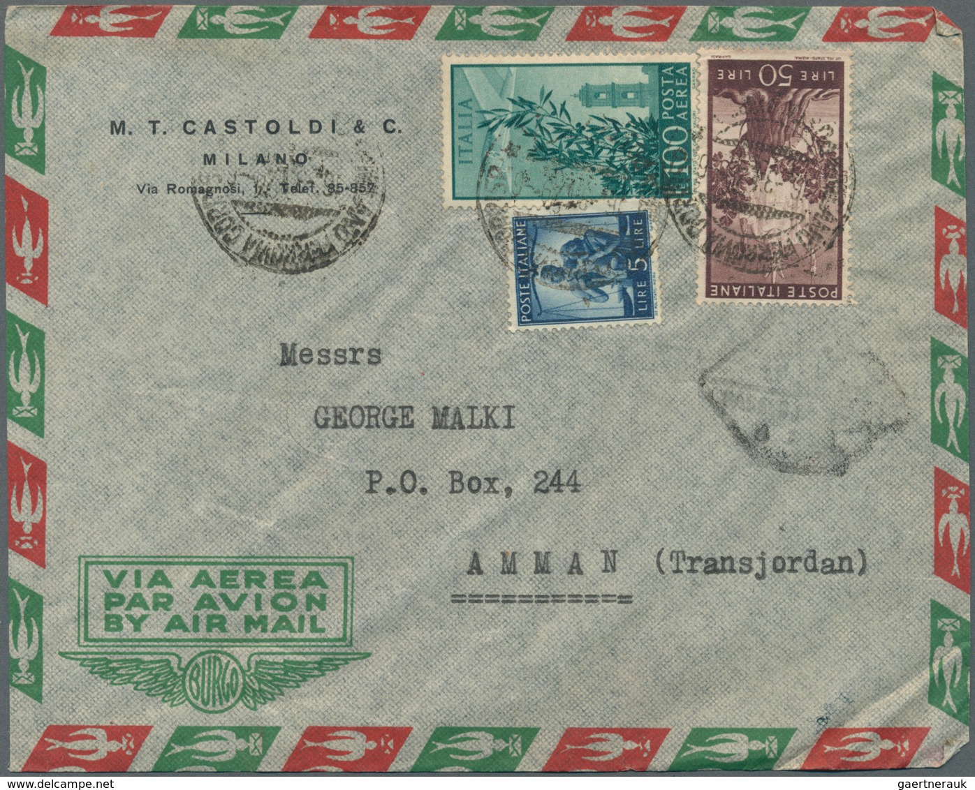 Übersee: 1949/1980, assortment of apprx. 260 entires with commercial and philatelic covers, mainly A