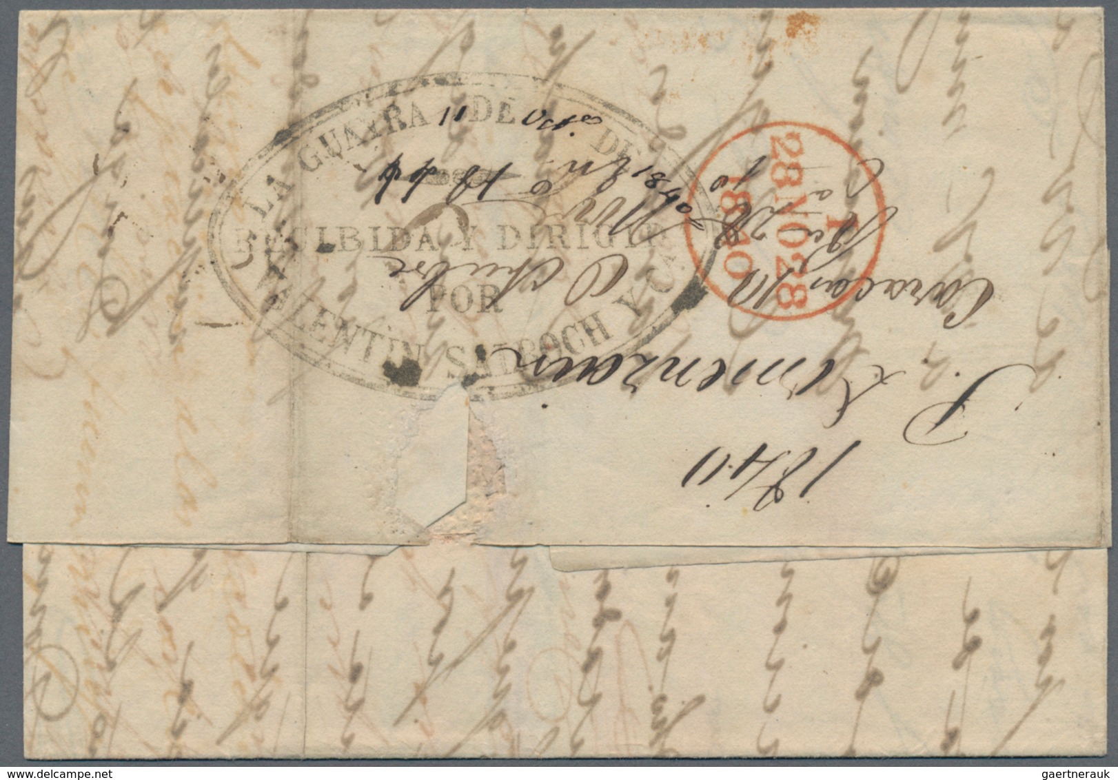 Mittel- Und Südamerika: 1829/1865, FORWARDED TRANSATLANTIC MAIL: Lot With 11 Entire Letters, Sent Vi - Amerika (Varia)