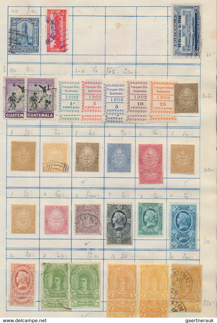 Mittel- Und Südamerika: 1870/1920 (ca.), Central America, Used And Mint Collection On Album Pages Wi - Amerika (Varia)