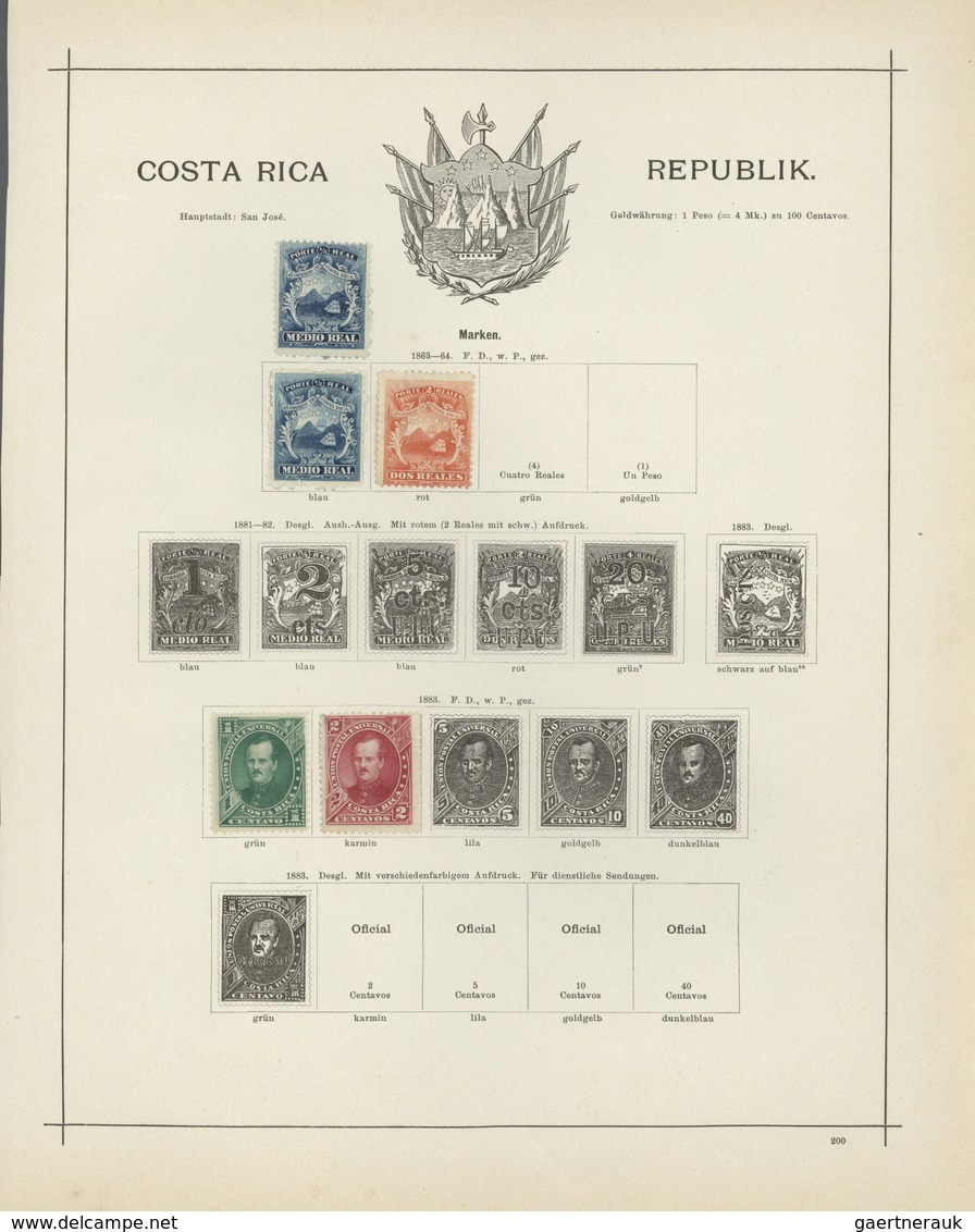 Mittel- Und Südamerika: MITTELAMERIKA, Nur Bis Ca. 1890, Schöne Sammlungen Der Gebiete Costa Rica, D - Autres - Amérique