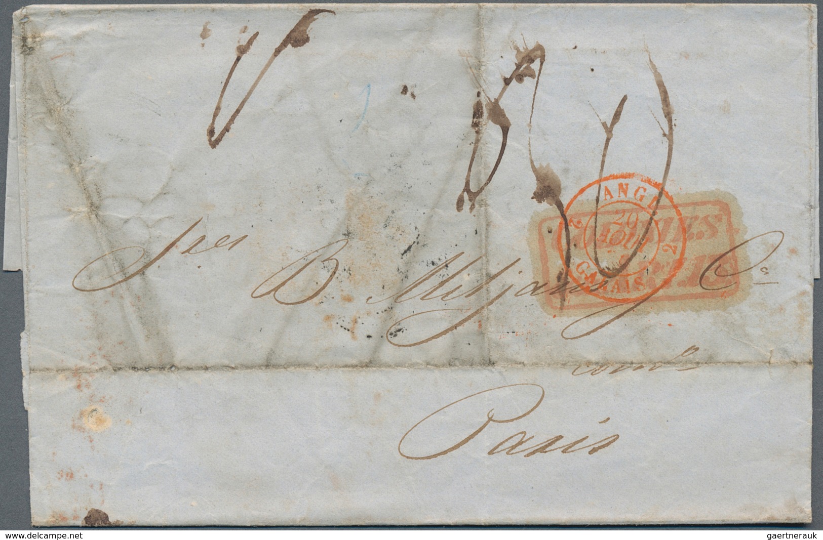 Karibik: 1850/1859, British P.O., Group Of Five Lettersheets From HAVANNA/CUBA (4) Resp. SAN JUAN/PU - Otros - América