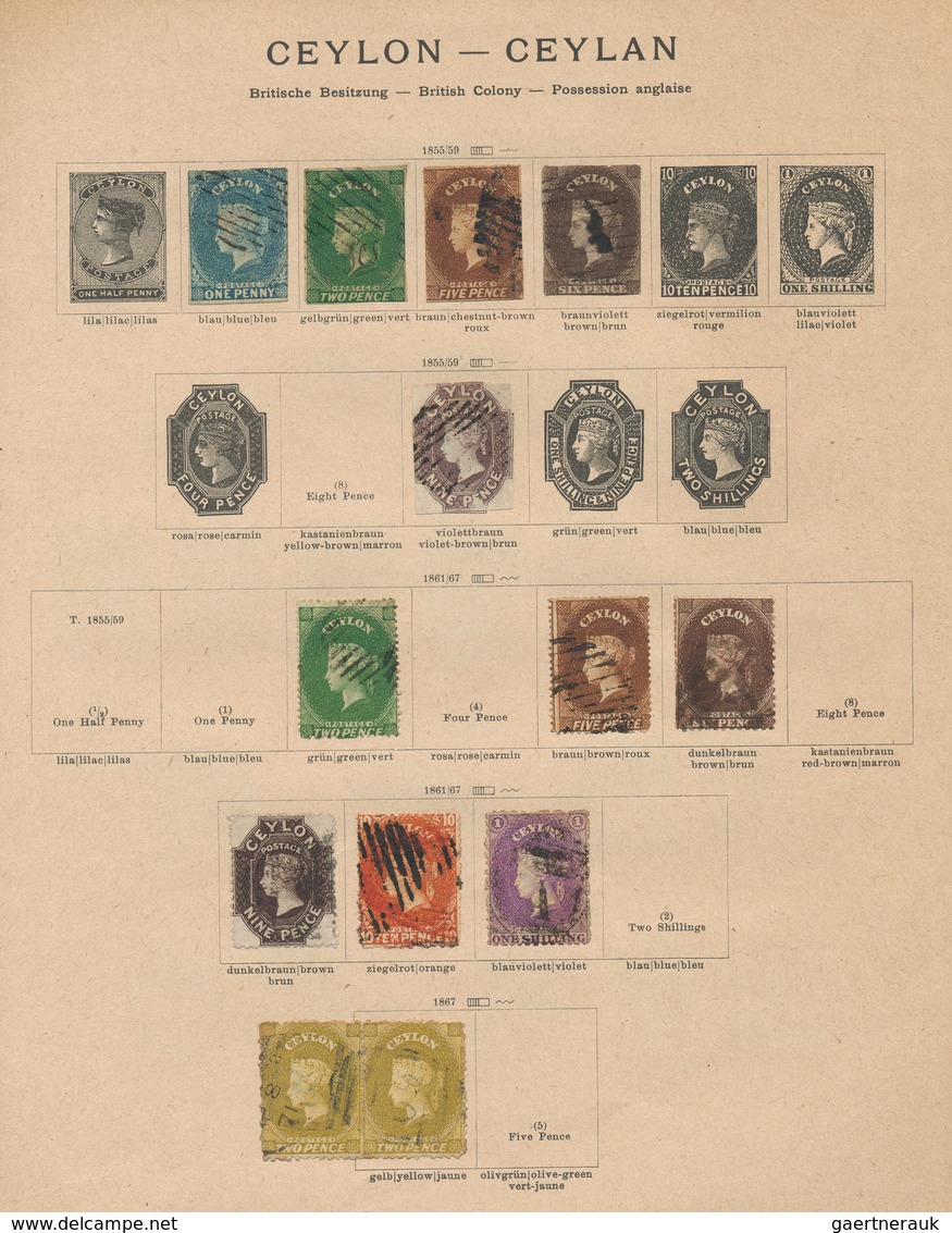 Asien: 1855-1920's Ca.: Mint And Used Collection In An Old 1922 Schaubek Album, With Comprehensive P - Asia (Other)