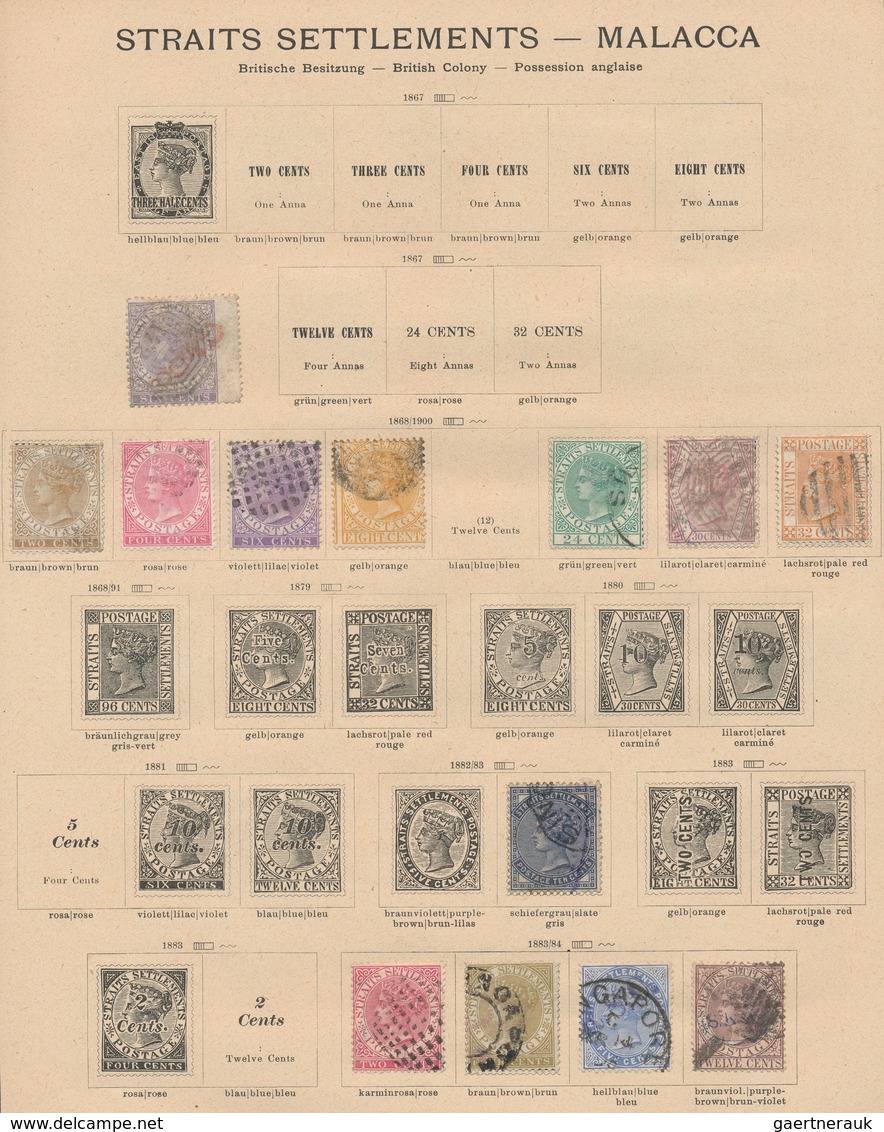 Asien: 1855-1920's Ca.: Mint And Used Collection In An Old 1922 Schaubek Album, With Comprehensive P - Autres - Asie