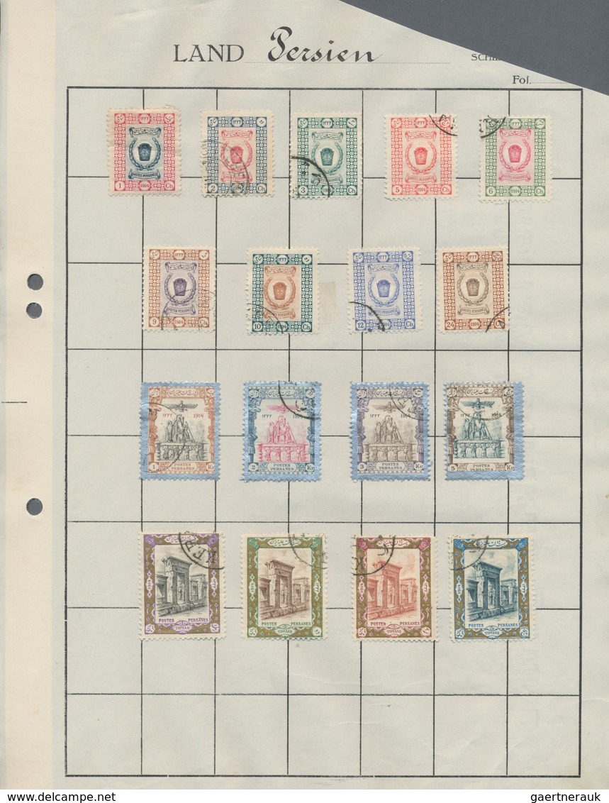 Asien: 1910/1930 (ca.), Collection/assortment On Leaves/stockcard, Comprising Nice Section Persia, S - Asia (Other)