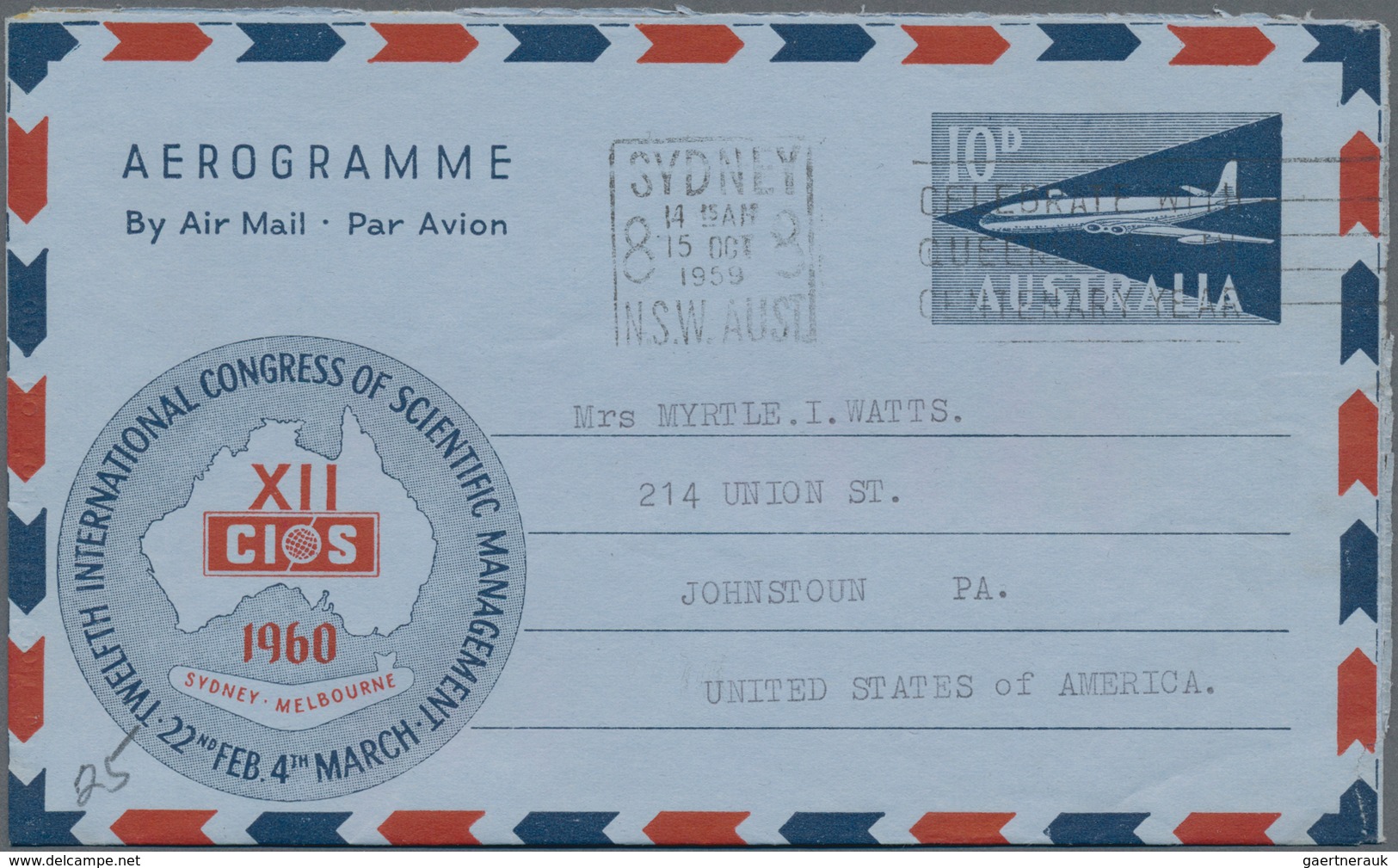 Australien + Ozeanien: 1950/1994 (ca.), accumulation with approx. 600 AEROGRAMMES from Australia, Gi