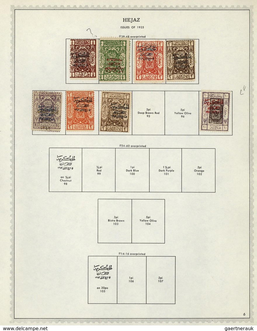 Naher Osten: 1918/1968, Near/Middle East, used and mint collection of Iraq, Jodan, Lebanon, Hejaz/Sa