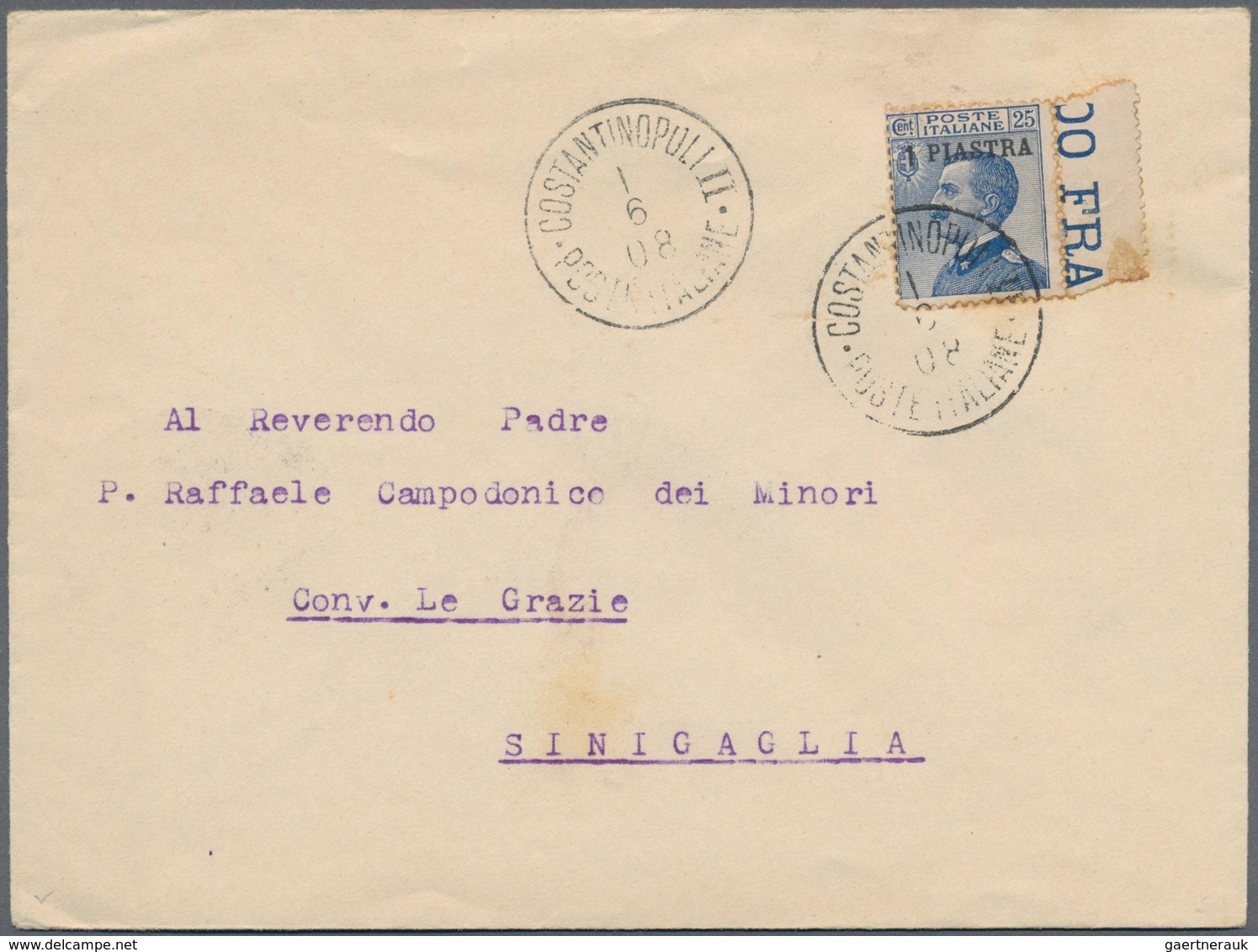 Levante / Levant: 1845/1921, Lot With 26 Covers, Card And Postal Stationery With Cancels From Foreig - Deutsche Post In Der Türkei