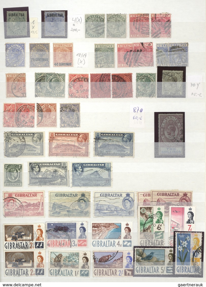Britische Kolonien: 1855/1980 (ca.), Used And Mint Collection Of Apprx. 60 Different Countries, Hous - Autres & Non Classés