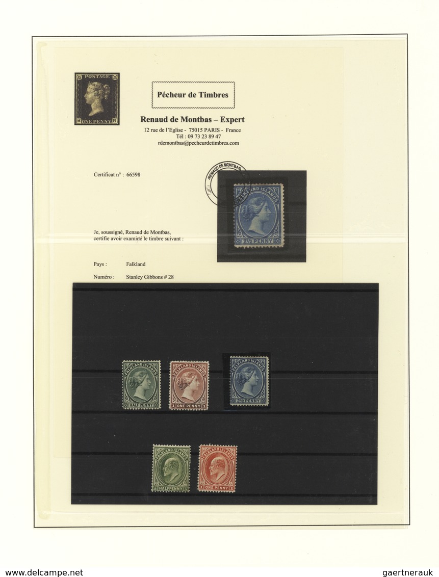 Britische Kolonien: 1870/1910 (ca.), Lot Of Apprx. 44 (mainly QV) Stamps, Comprising E.g. Falklands, - Andere & Zonder Classificatie