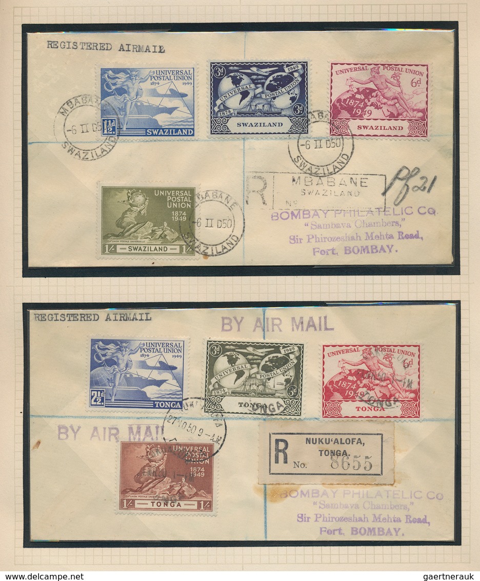 Britische Kolonien: 1949, 75th Anniversary of UPU, Omnibus issue, collection of apprx. 68 different