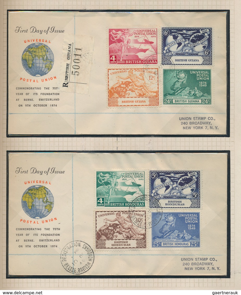 Britische Kolonien: 1949, 75th Anniversary of UPU, Omnibus issue, collection of apprx. 68 different