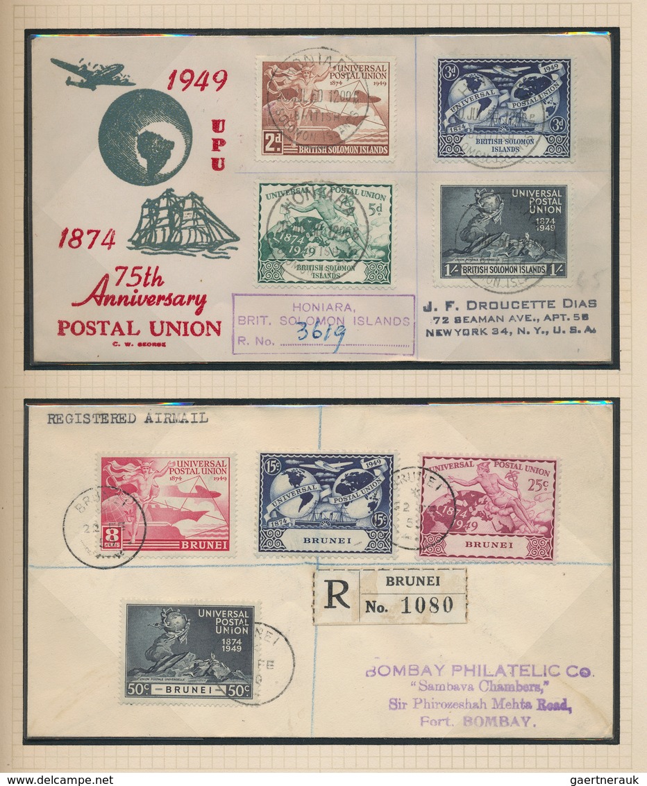 Britische Kolonien: 1949, 75th Anniversary of UPU, Omnibus issue, collection of apprx. 68 different