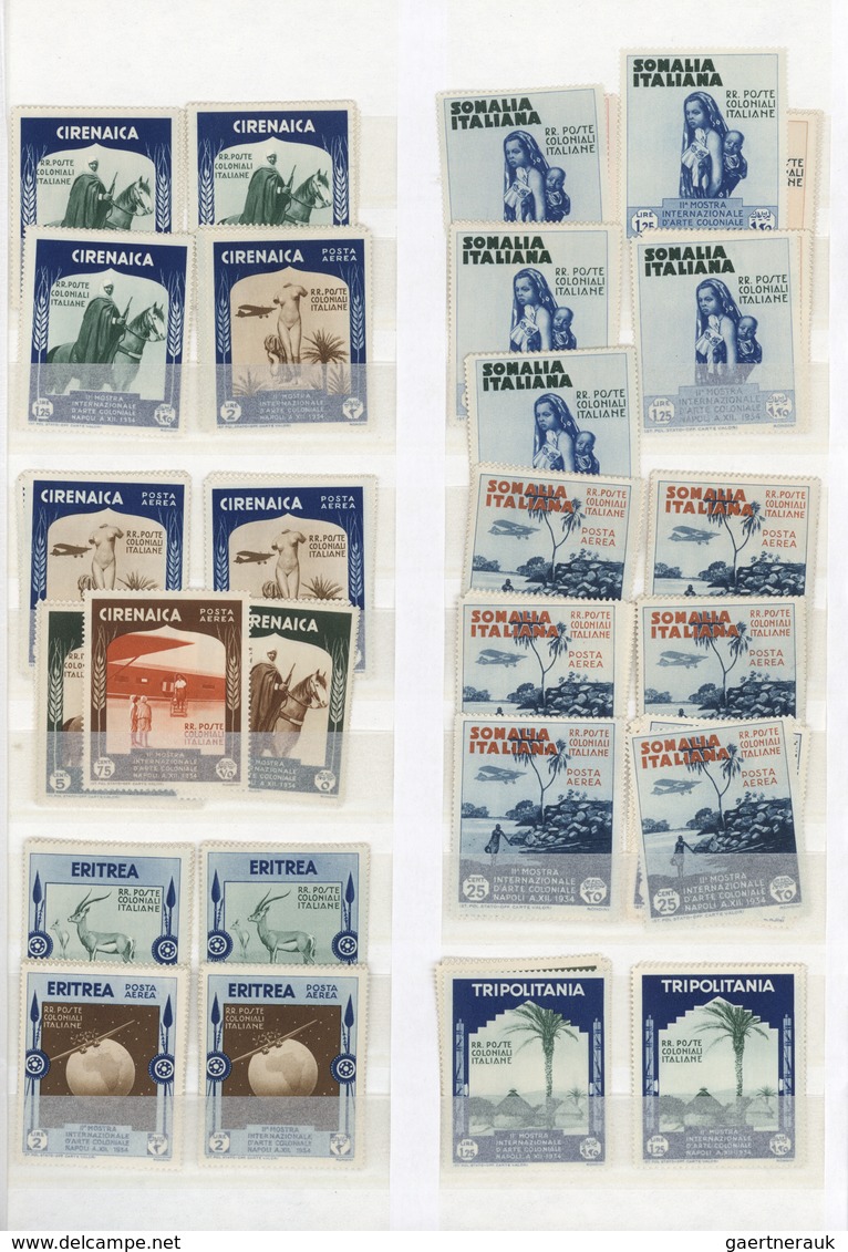 Italienische Kolonien: 1893/1935, tremendous stock in a thick album with plenty of material, ALMOST