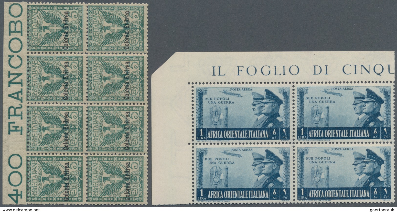 Italienische Kolonien: 1906/1950 (ca.), Duplicates Of Benadir, Somalia, Eritrea, Libya, Djubaland, C - Emisiones Generales