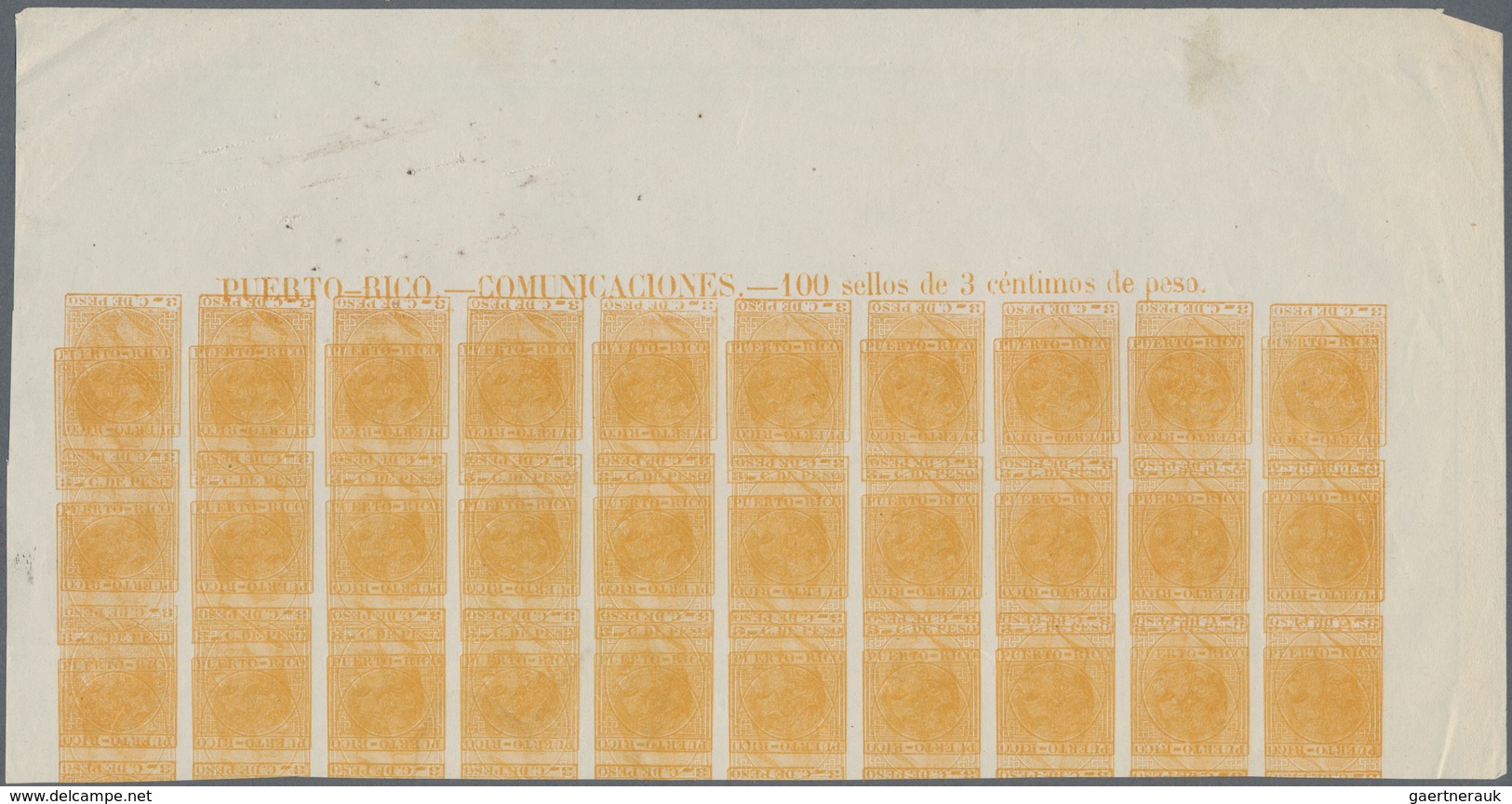 Spanische Kolonien: 1877/1890 (ca.), SPAIN, PUERTO RICO And CUBA: About 600 Stamps In Large Units As - Colecciones