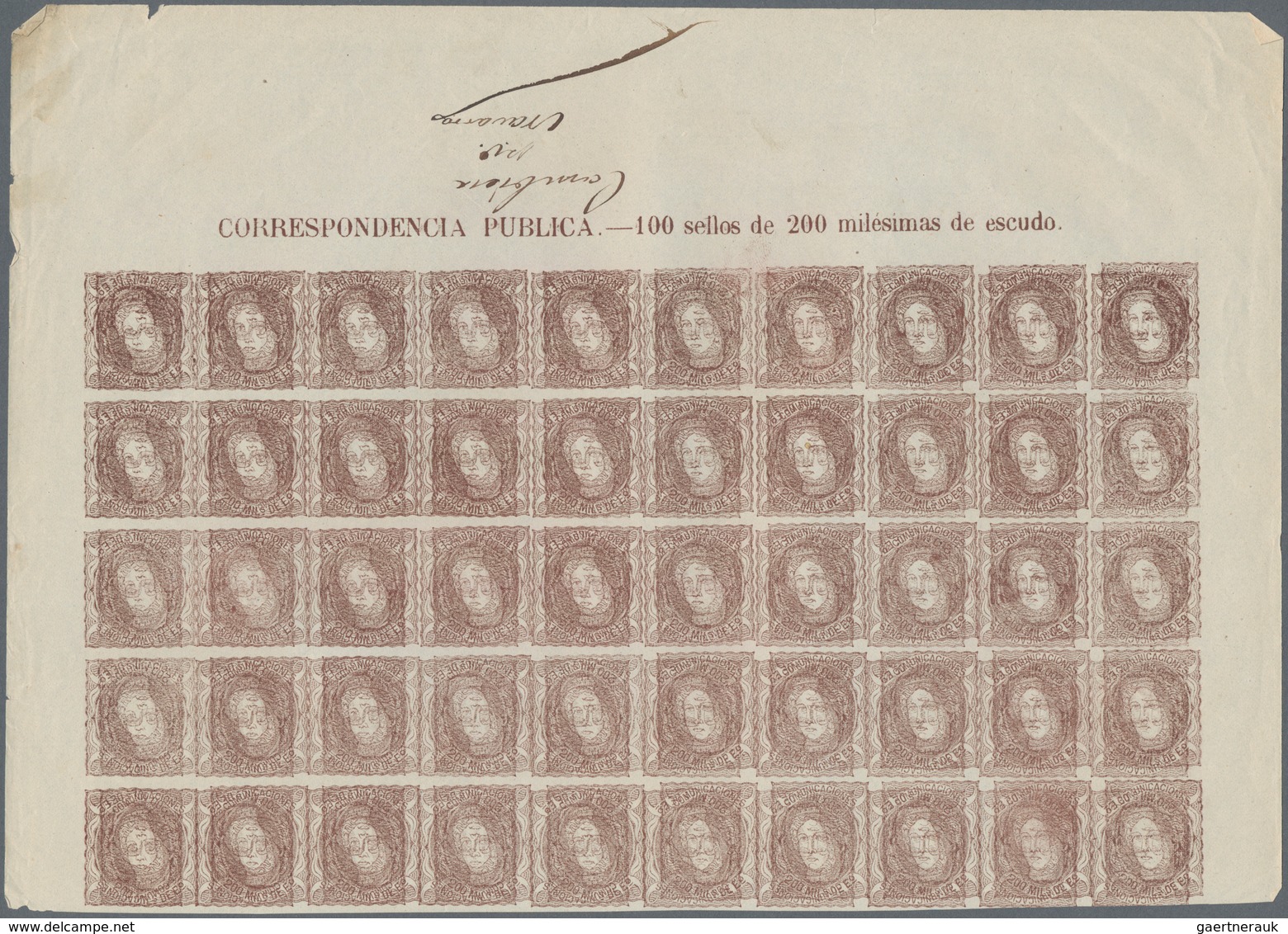 Spanische Kolonien: 1877/1890 (ca.), SPAIN, PUERTO RICO And CUBA: About 600 Stamps In Large Units As - Colecciones