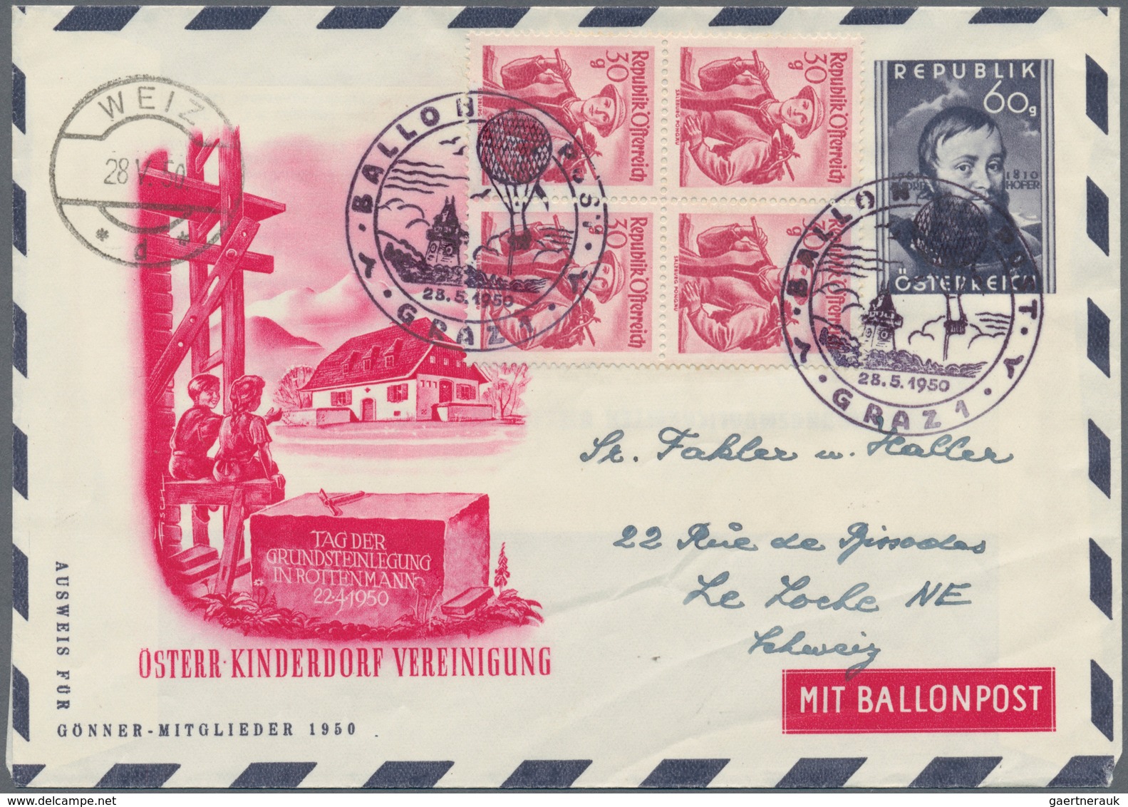 Ballonpost: 1924/1997, Sophisticated Holding Of Several Hundred Balloon Covers/cards (mainly Flown M - Montgolfier