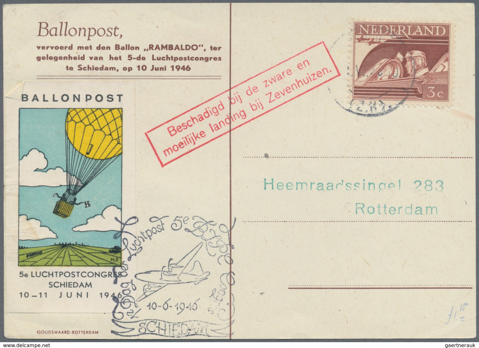 Ballonpost: 1924/1997, sophisticated holding of several hundred balloon covers/cards (mainly flown m