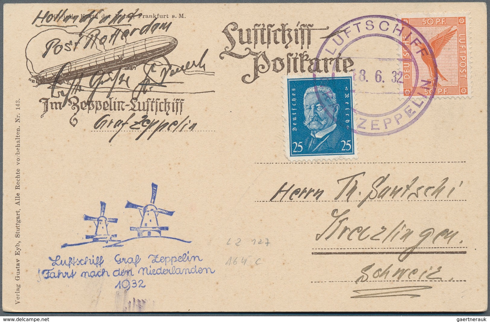Flugpost Deutschland: Over 140 Zeppelin Postcards, Mostly Real Photos With The Largest Part Pioneer - Luchtpost & Zeppelin