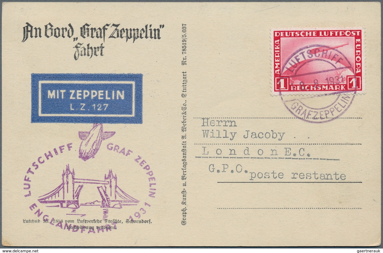 Flugpost Deutschland: Over 140 Zeppelin Postcards, Mostly Real Photos With The Largest Part Pioneer - Correo Aéreo & Zeppelin