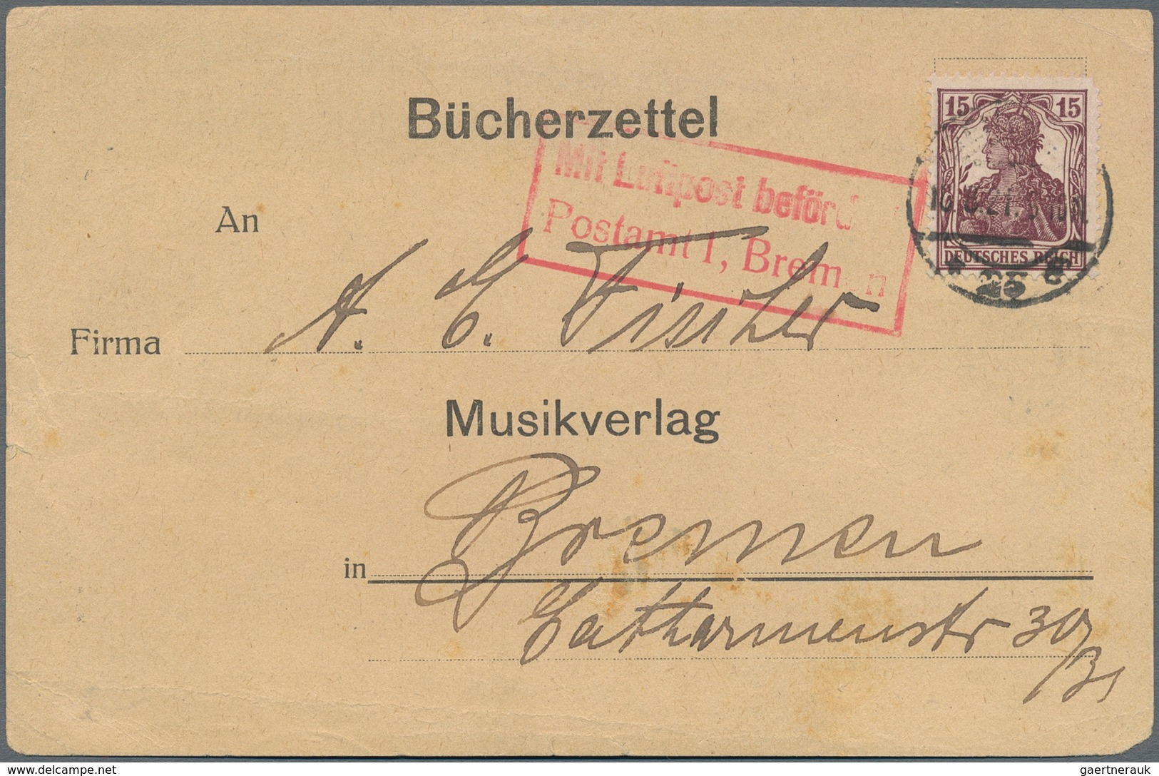 Flugpost Deutschland: 1919/1923, Partie Mit 9 Frühen Luftpostbelegen, Dabei Zwei Verschiedene Briefe - Luchtpost & Zeppelin