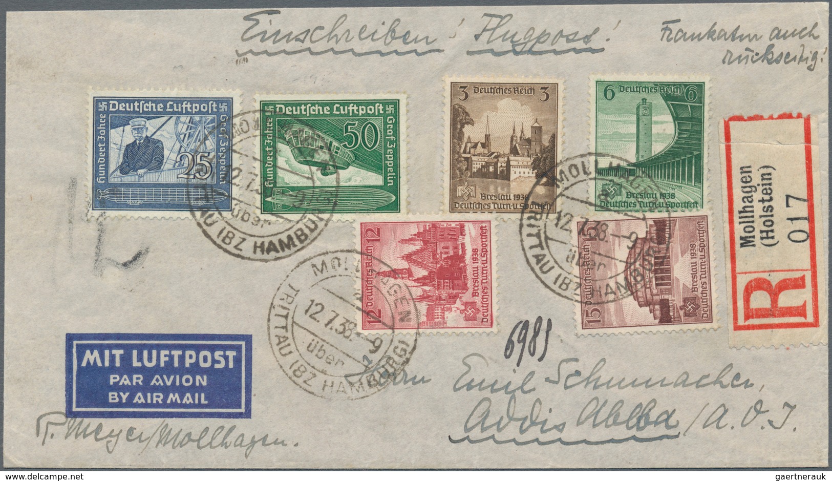 Flugpost Deutschland: 1924/1942, Deutsches Reich, Reichhaltiger Sammlungsbestand Mit über 50 Flugpos - Airmail & Zeppelin