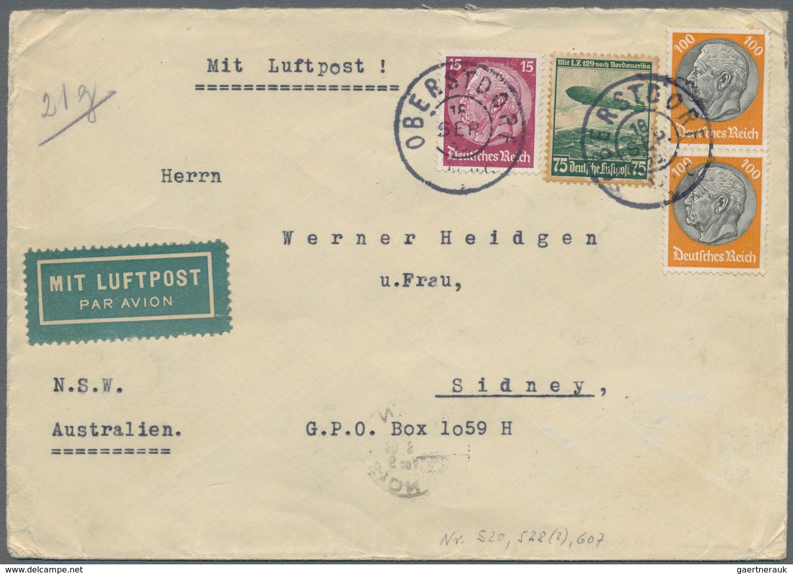 Flugpost Deutschland: 1924/1942, Deutsches Reich, Reichhaltiger Sammlungsbestand Mit über 50 Flugpos - Poste Aérienne & Zeppelin