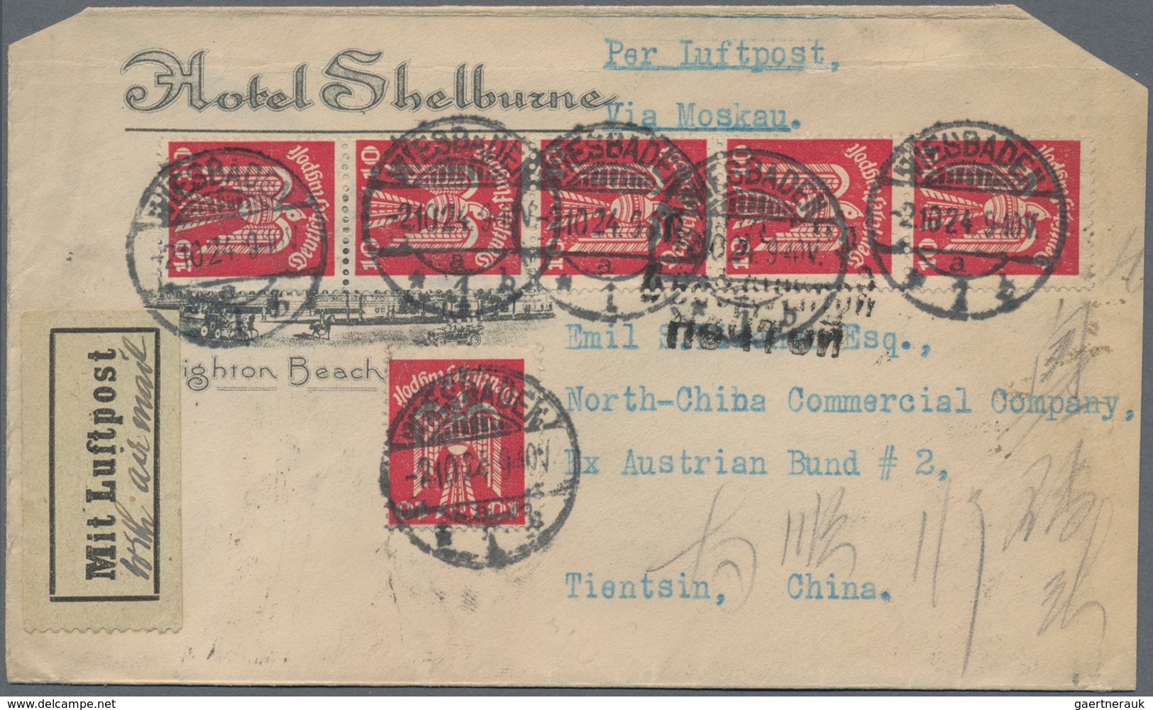 Flugpost Deutschland: 1924/1944, Sehr Gehaltvoller Sammlungsbestand Mit Ca.160 Flugpostbelegen, Dabe - Correo Aéreo & Zeppelin