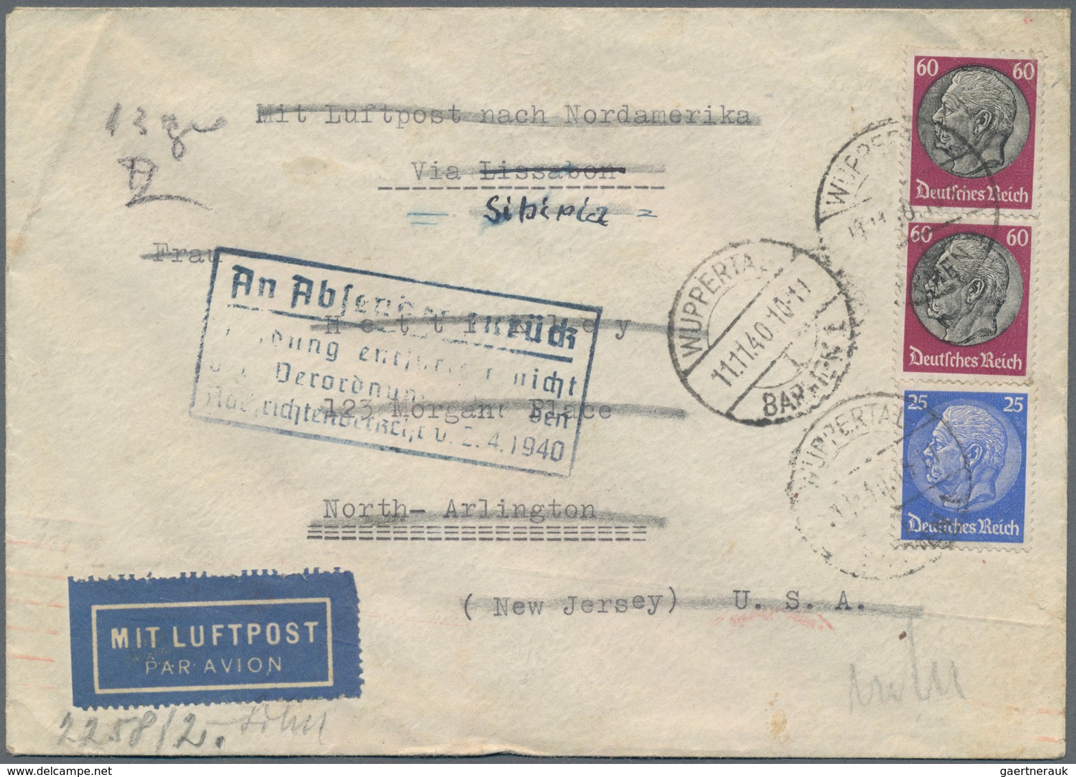 Flugpost Deutschland: 1925/1944, Gehaltvolles Konvolut Mit 20 Belegen, Dabei Luftpostbriefe Mit Selt - Poste Aérienne & Zeppelin
