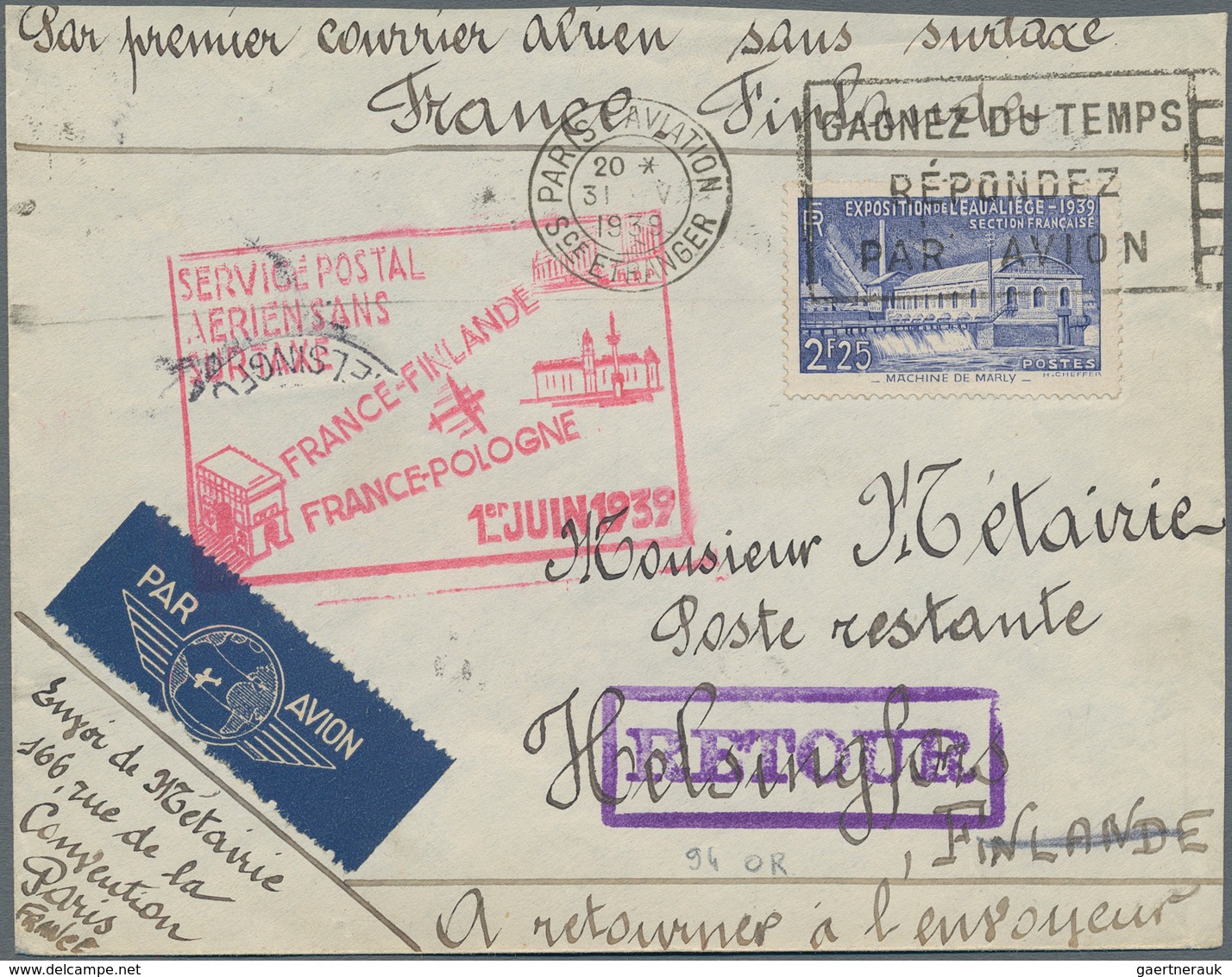 Flugpost Europa: 1936/1939, FRANCE FIRST AND SPECIAL FLIGHTS, Lot Of 23 Airmail Covers/cards Bearing - Autres - Europe