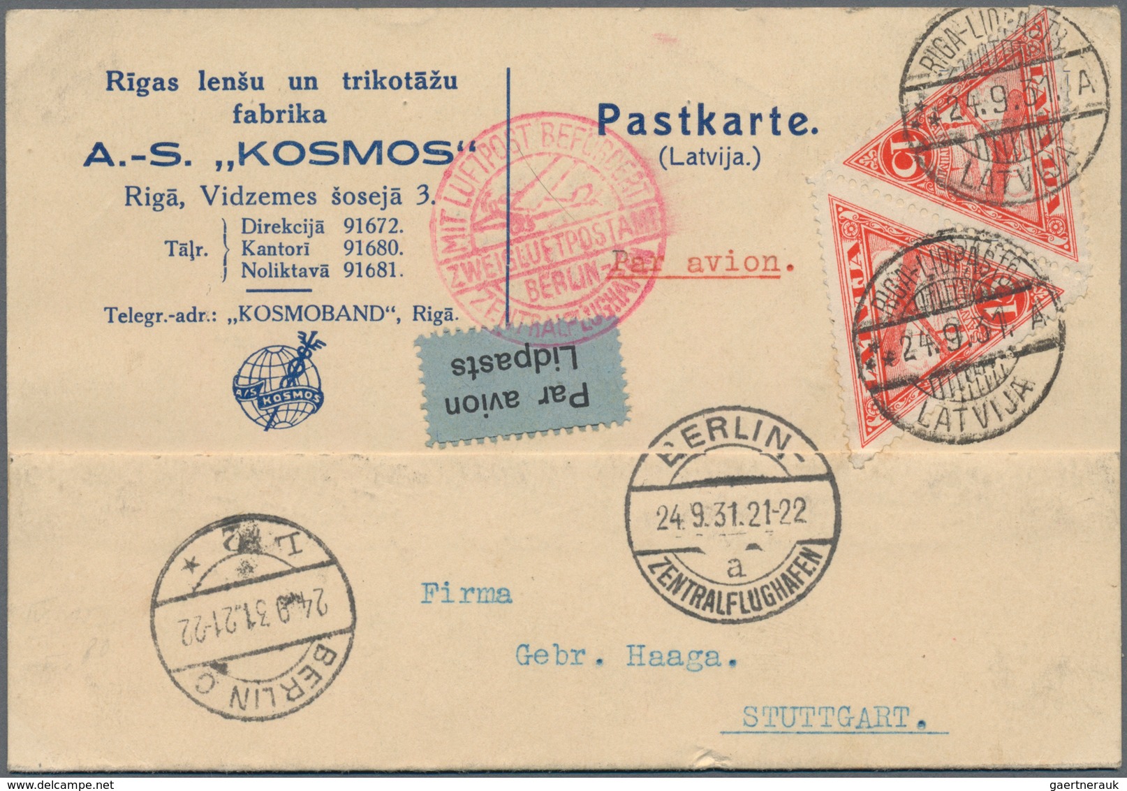 Flugpost Alle Welt: 1924/1938, Interesting Lot With 20 Airmail- And Zeppelin-covers, Comprising Euro - Other & Unclassified