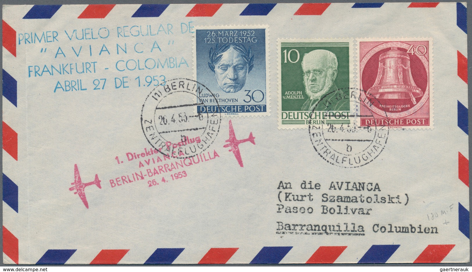 Flugpost Alle Welt: 1925-60, "AIR MAILS & FIRST FLIGHTS" 66 covers & cards most Europe & Overseas, h
