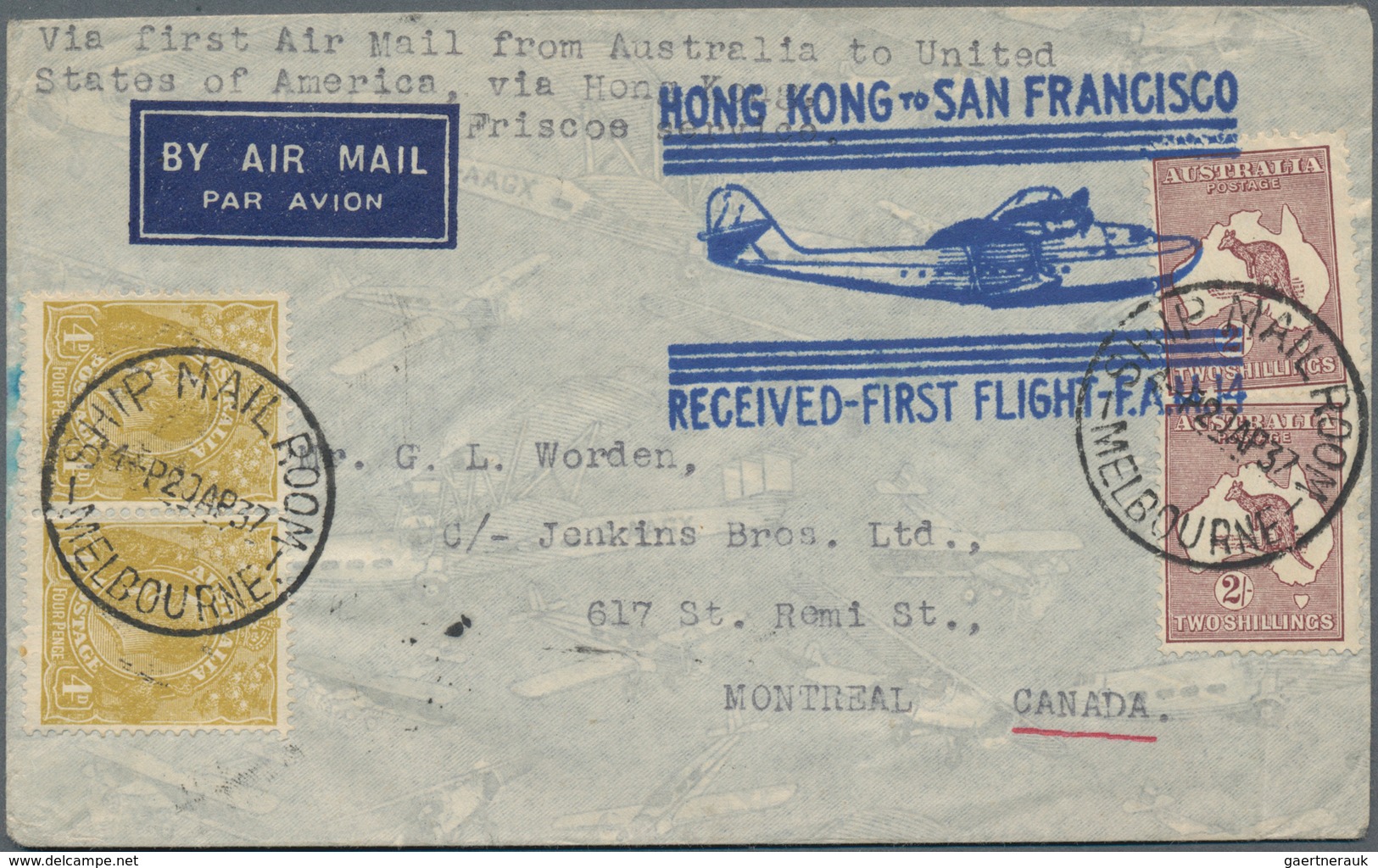 Flugpost Alle Welt: 1926/1955, Lot Of Twelve Airmail Covers Incl. Catapult Mail, Asian 1st Flights E - Andere & Zonder Classificatie