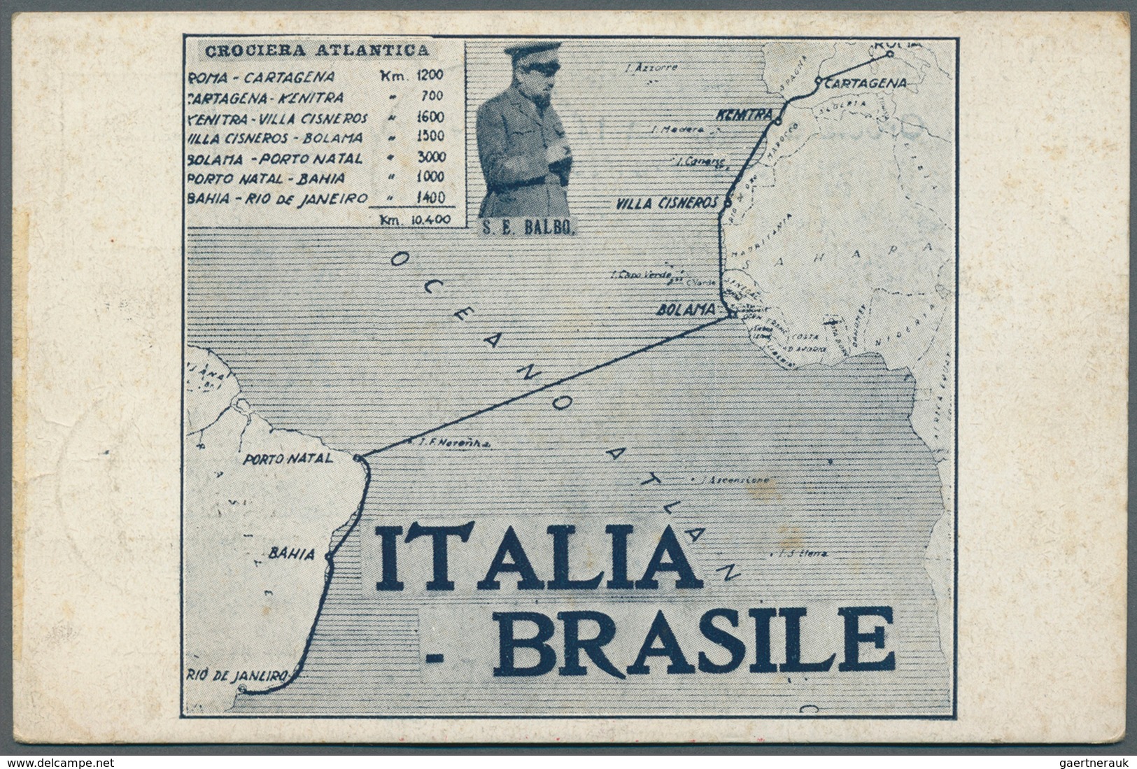Flugpost Alle Welt: 1930/1931, CROCIERA ATLANTICA ITALIA-BRASILE, Two Picture Cards With Correspondi - Otros & Sin Clasificación