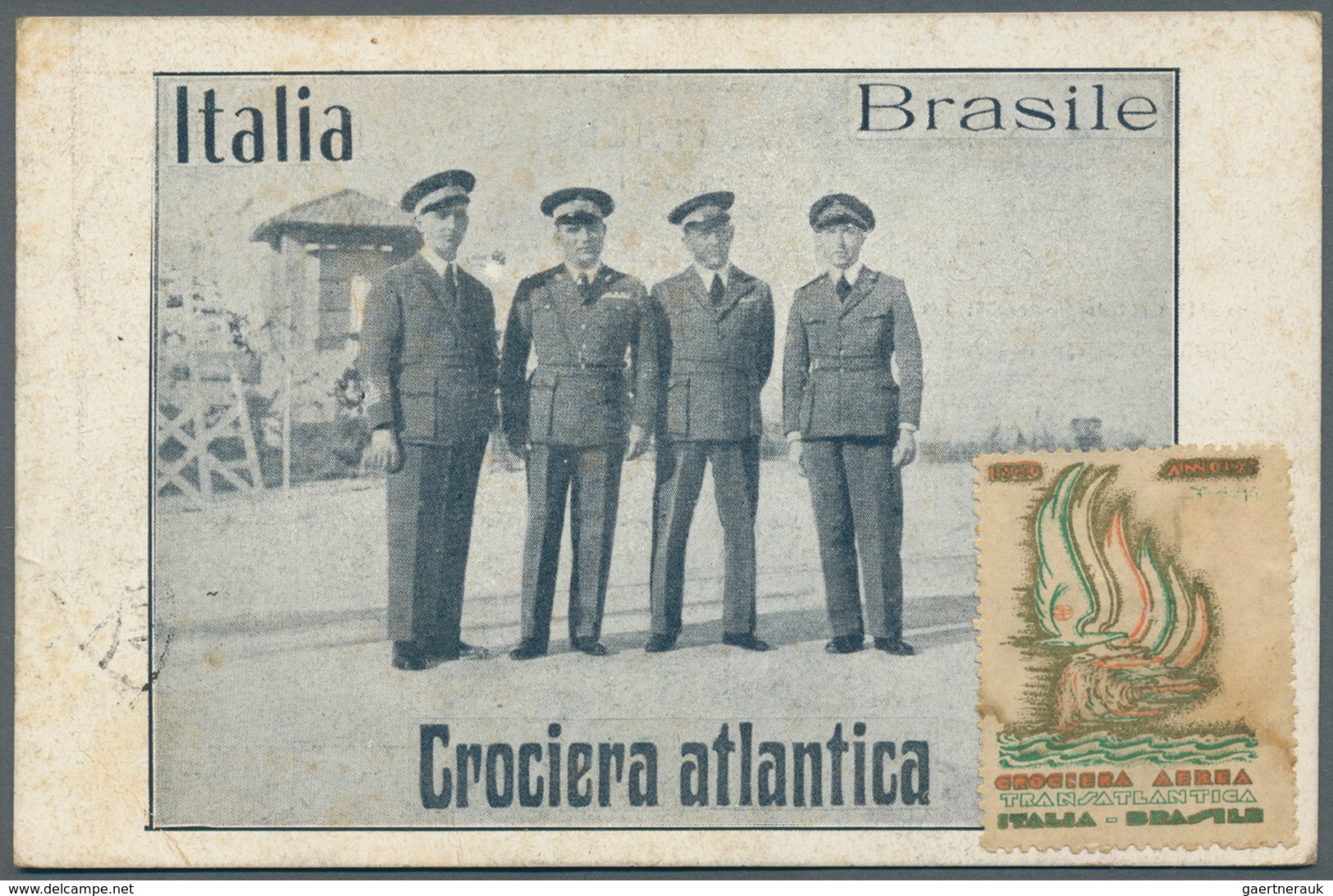 Flugpost Alle Welt: 1930/1931, CROCIERA ATLANTICA ITALIA-BRASILE, Two Picture Cards With Correspondi - Andere & Zonder Classificatie