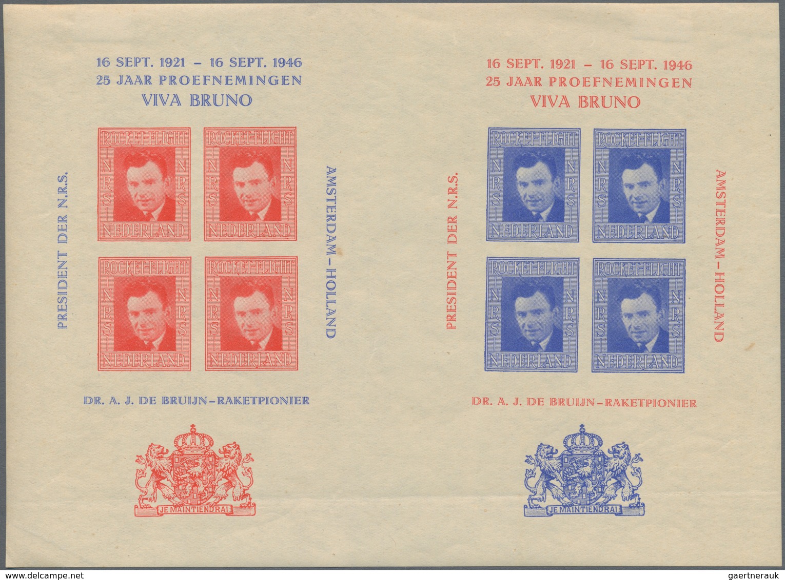 Raketenpost: 1945-1960 Rocket Mail: Specialized collection of 30 covers of Dutch rocket mail and 142