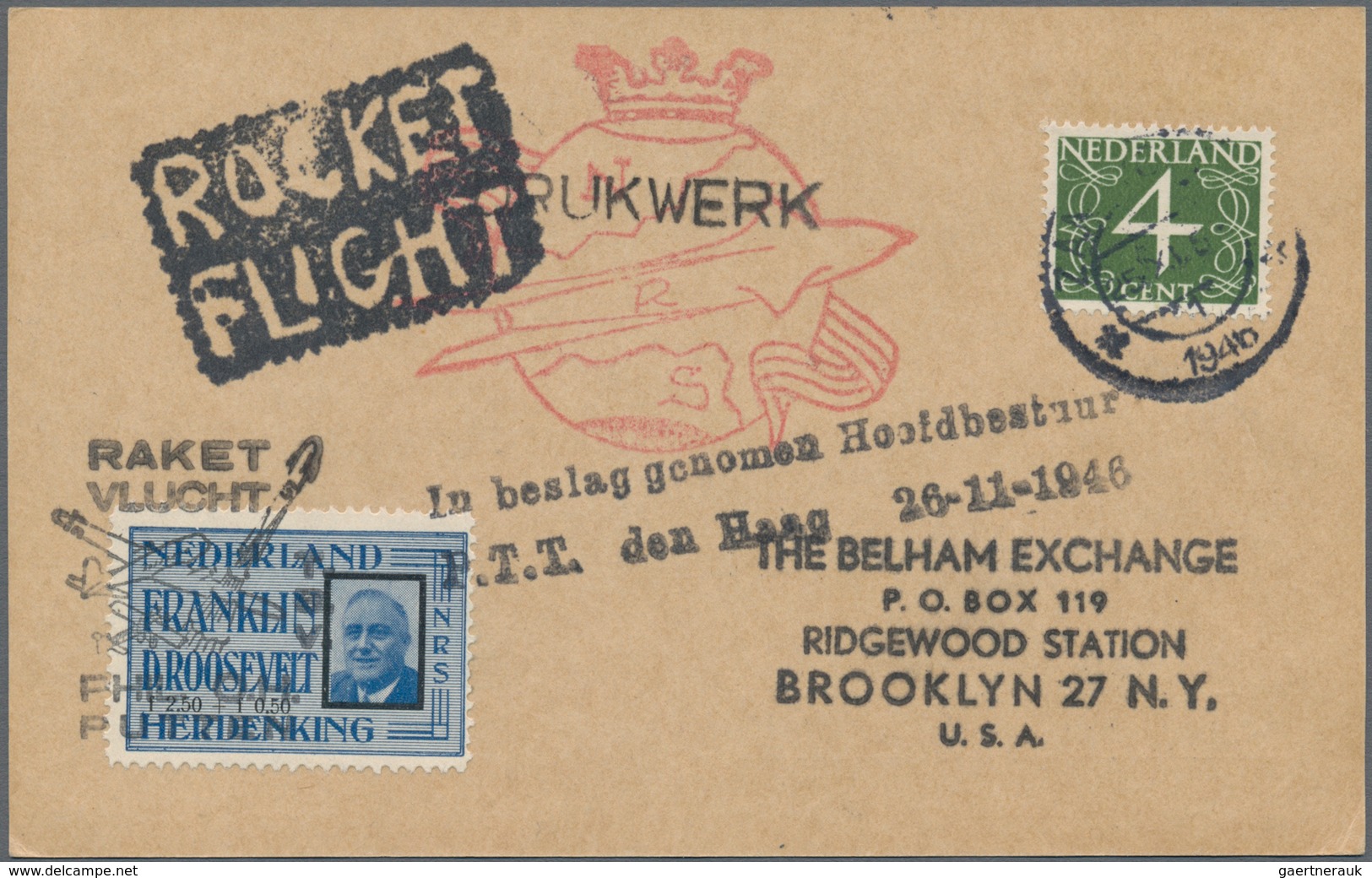 Raketenpost: 1945-1960 Rocket Mail: Specialized collection of 30 covers of Dutch rocket mail and 142