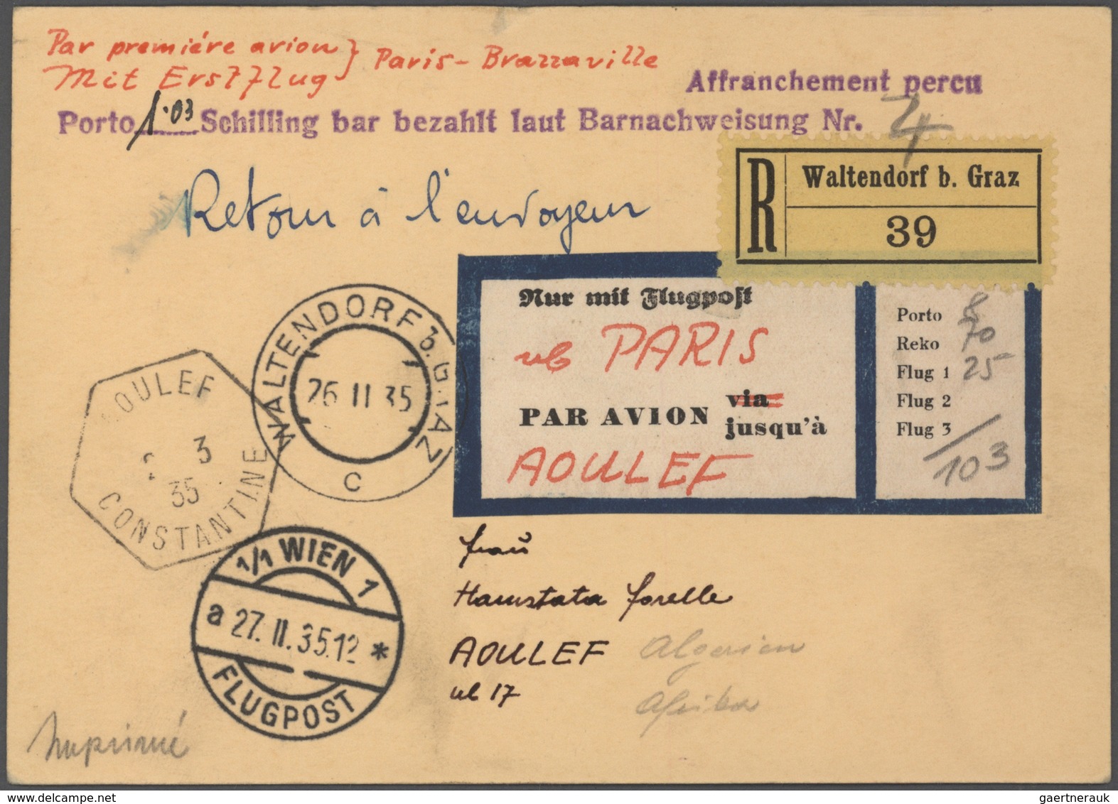 Raketenpost: Friedrich Schmiedl Was Born On 14.05.1902 In Schwertberg In Upper Austria. At The Age O - Autres & Non Classés
