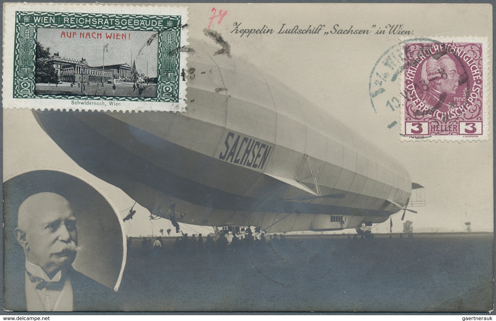 Zeppelinpost Deutschland: Amazing Group Of Ca. 178 Zeppelin Postcards Mostly Echt Fotos From The Pio - Luchtpost & Zeppelin