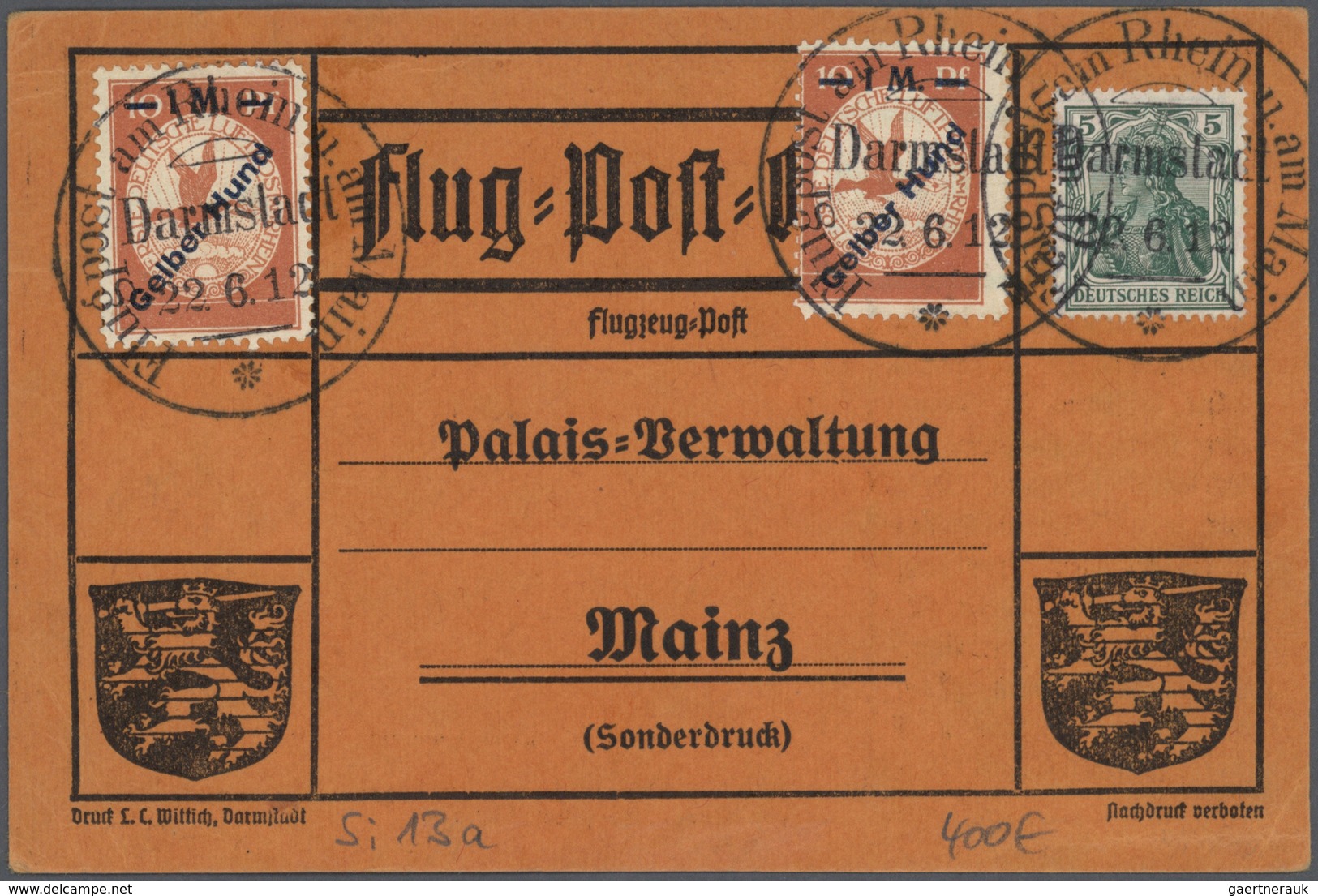 Zeppelinpost Deutschland: 1912/1930, Sammlung von knapp 100 Belegen mit Feldpost/Luftschiffstempel b