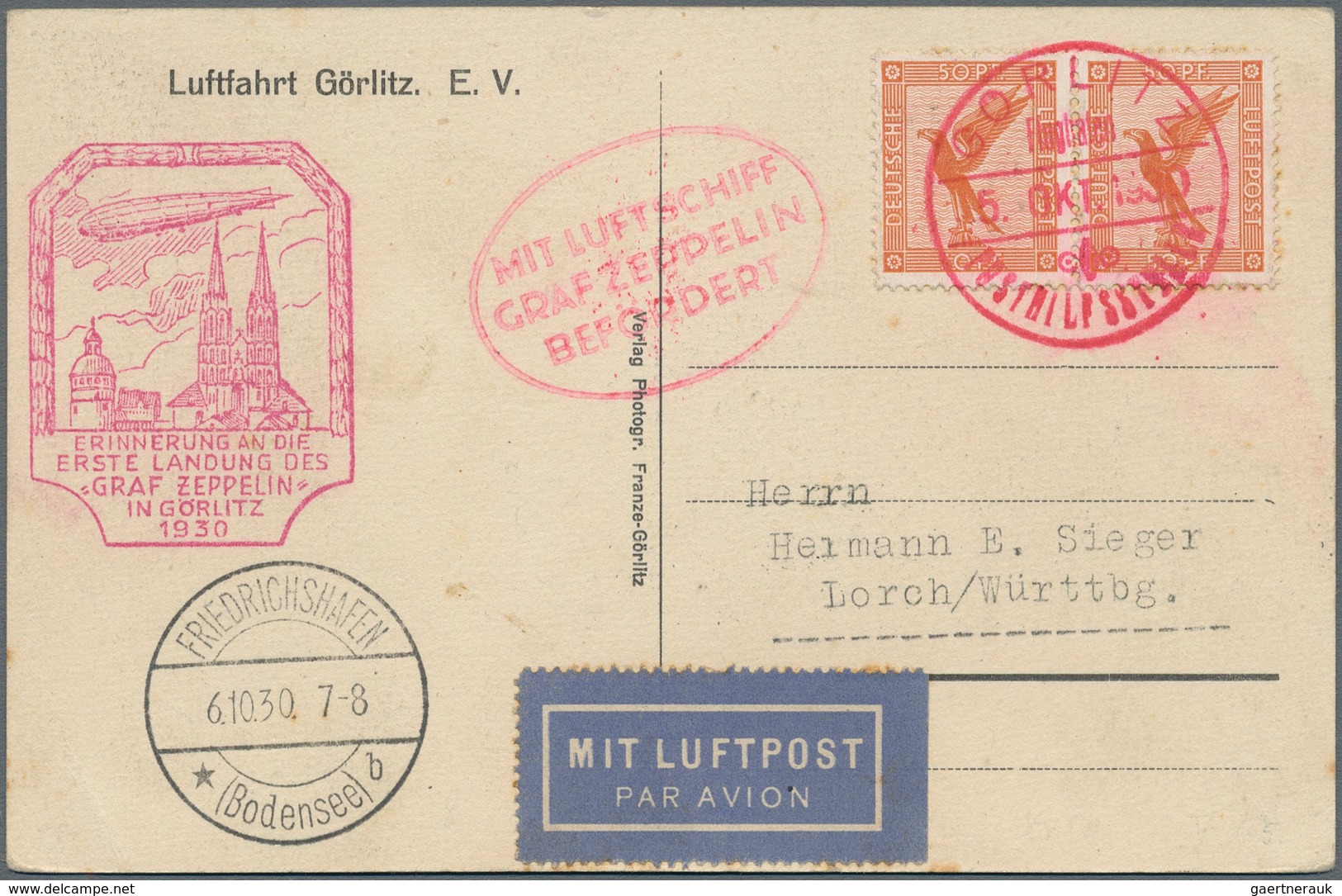 Zeppelinpost Deutschland: 1924/1938, Attraktive Partie Mit 18 Zeppelinbelegen Ab Amerikafahrt Z.R.3 - Luchtpost & Zeppelin