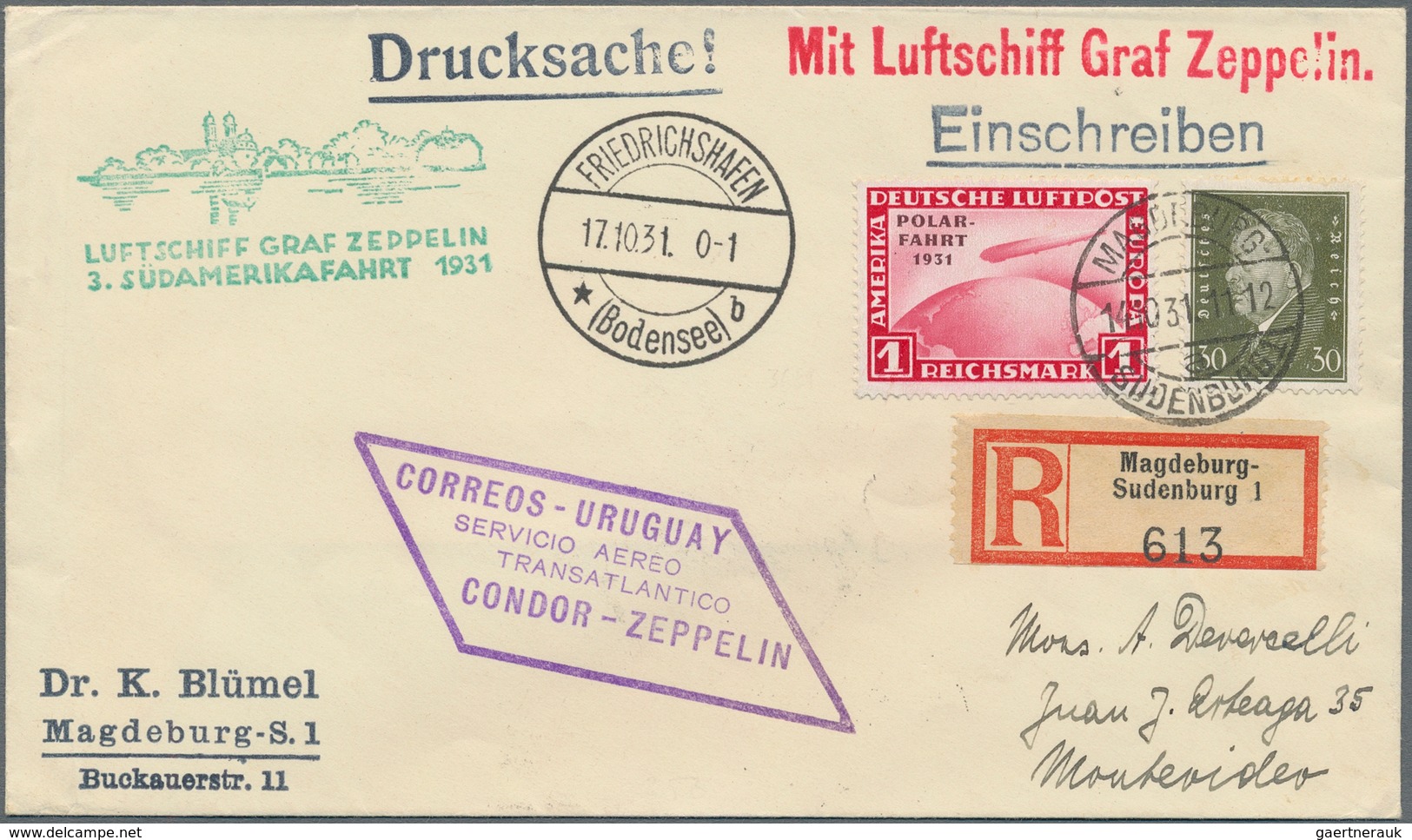 Zeppelinpost Deutschland: 1924/1938, Attraktive Partie Mit 18 Zeppelinbelegen Ab Amerikafahrt Z.R.3 - Luchtpost & Zeppelin