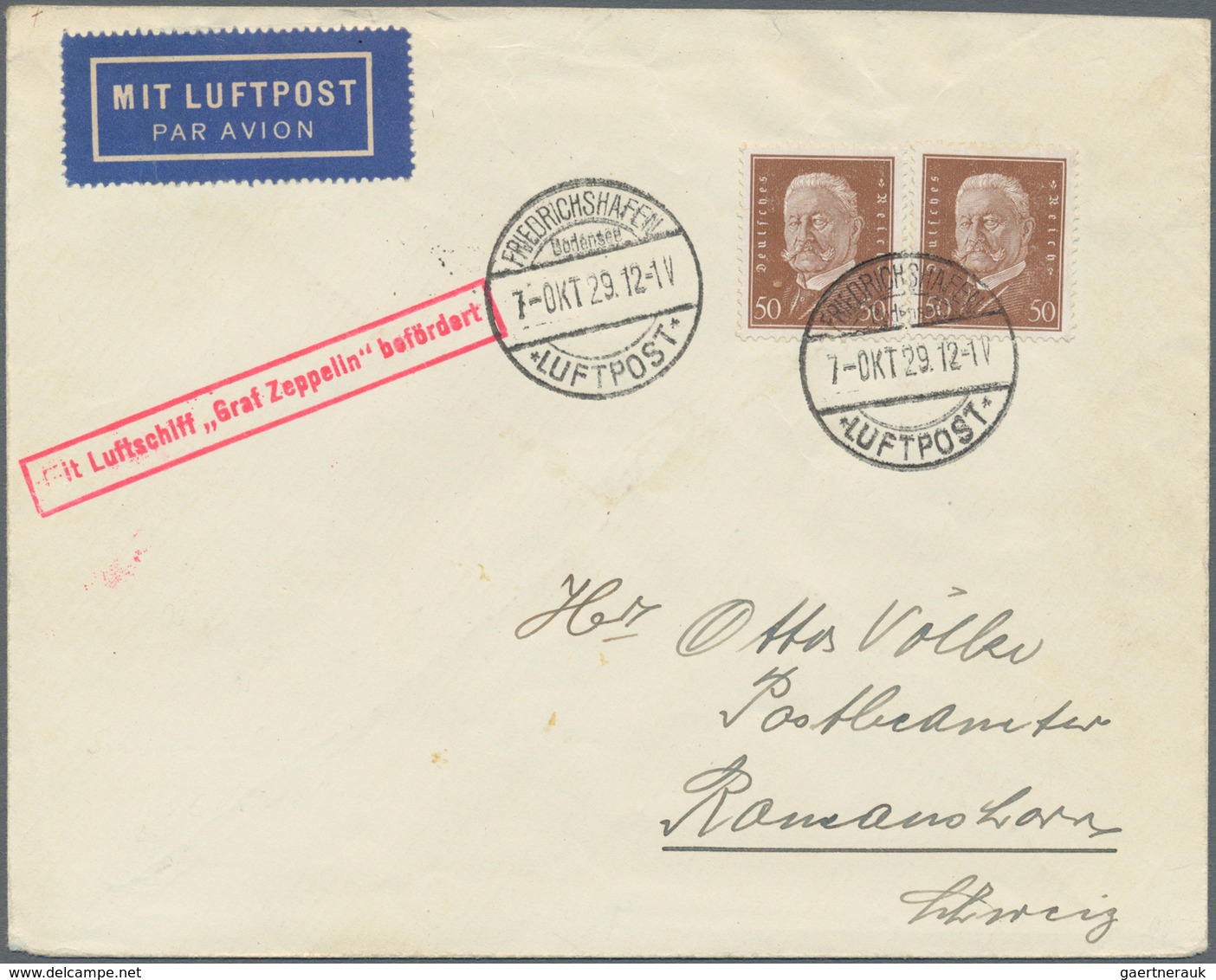 Zeppelinpost Deutschland: 1924/1939, Gehaltvoller Posten Mit 37 Belegen, Dabei Erste Amerikafahrten - Poste Aérienne & Zeppelin