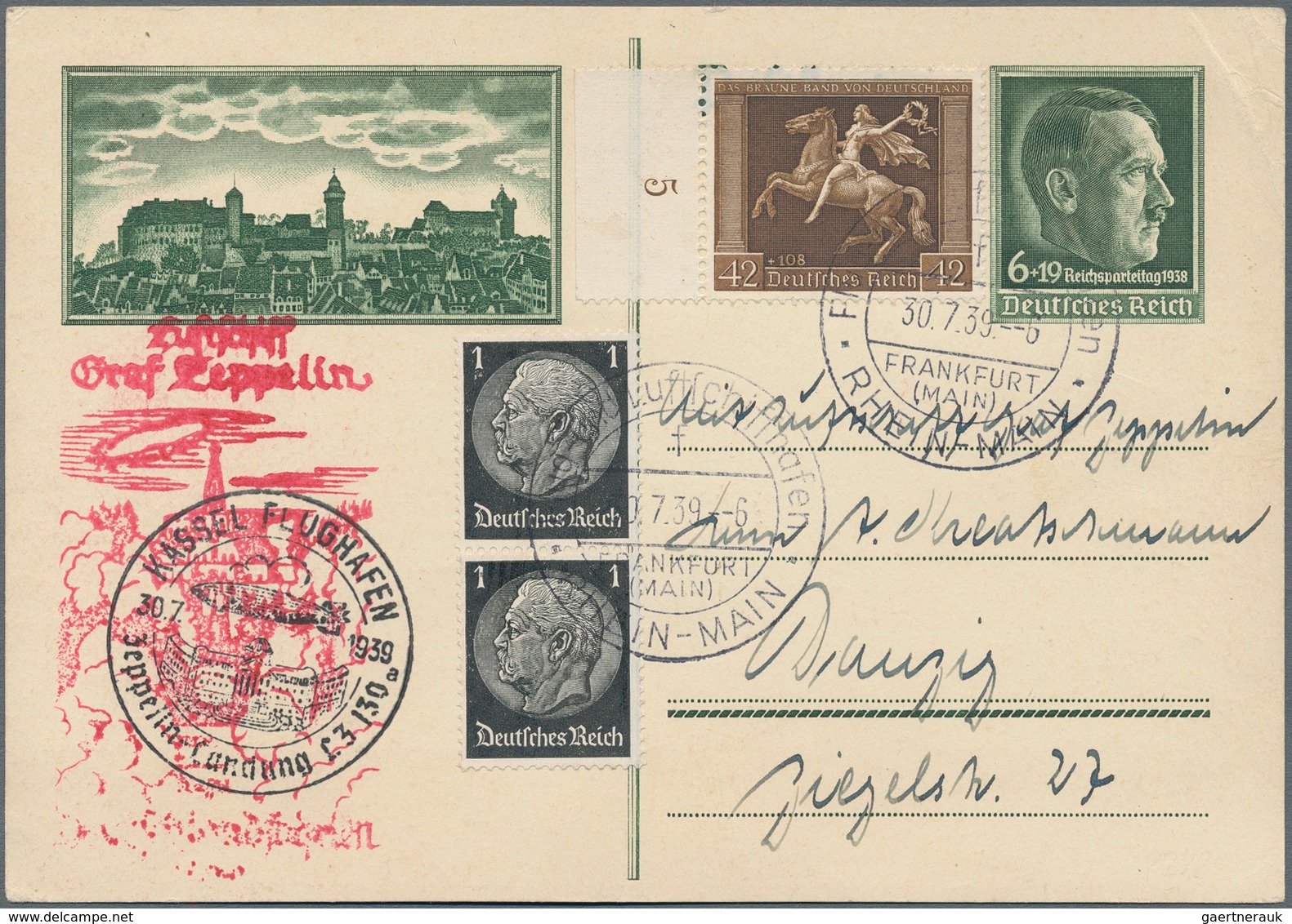 Zeppelinpost Deutschland: 1929/1939, Gehaltvolle Partie Mit 11 Belegen, Dabei MiNr.438 Je Als EF Auf - Poste Aérienne & Zeppelin
