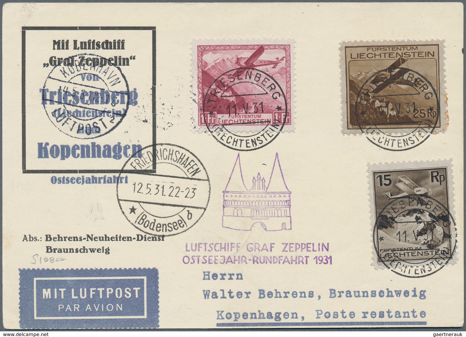 Zeppelinpost Europa: Collection Of Over 110 Zeppelin Items, Mostly Flown Covers With A Large Number - Otros - Europa