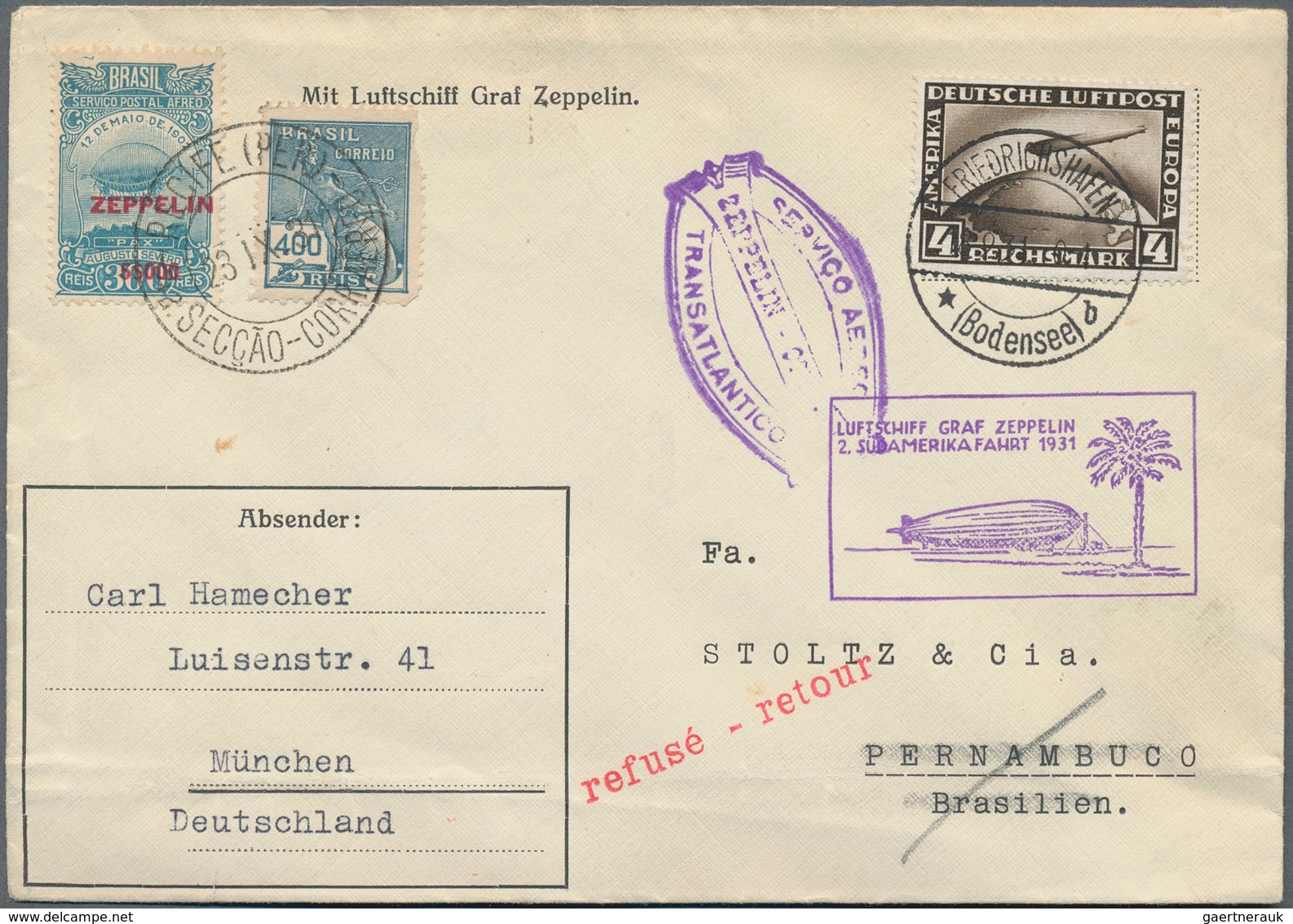 Zeppelinpost Europa: Collection of over 110 Zeppelin items, mostly flown covers with a large number