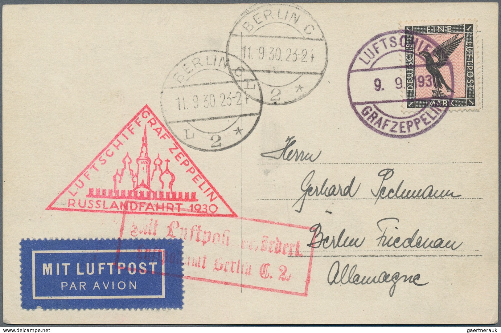 Zeppelinpost Europa: Collection of over 110 Zeppelin items, mostly flown covers with a large number