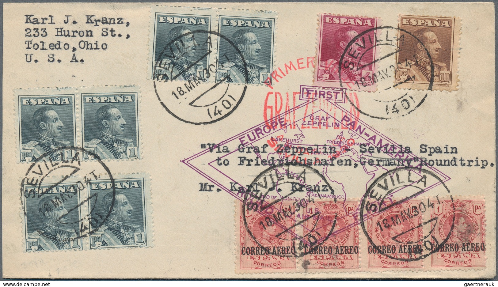 Zeppelinpost Europa: Collection of over 110 Zeppelin items, mostly flown covers with a large number